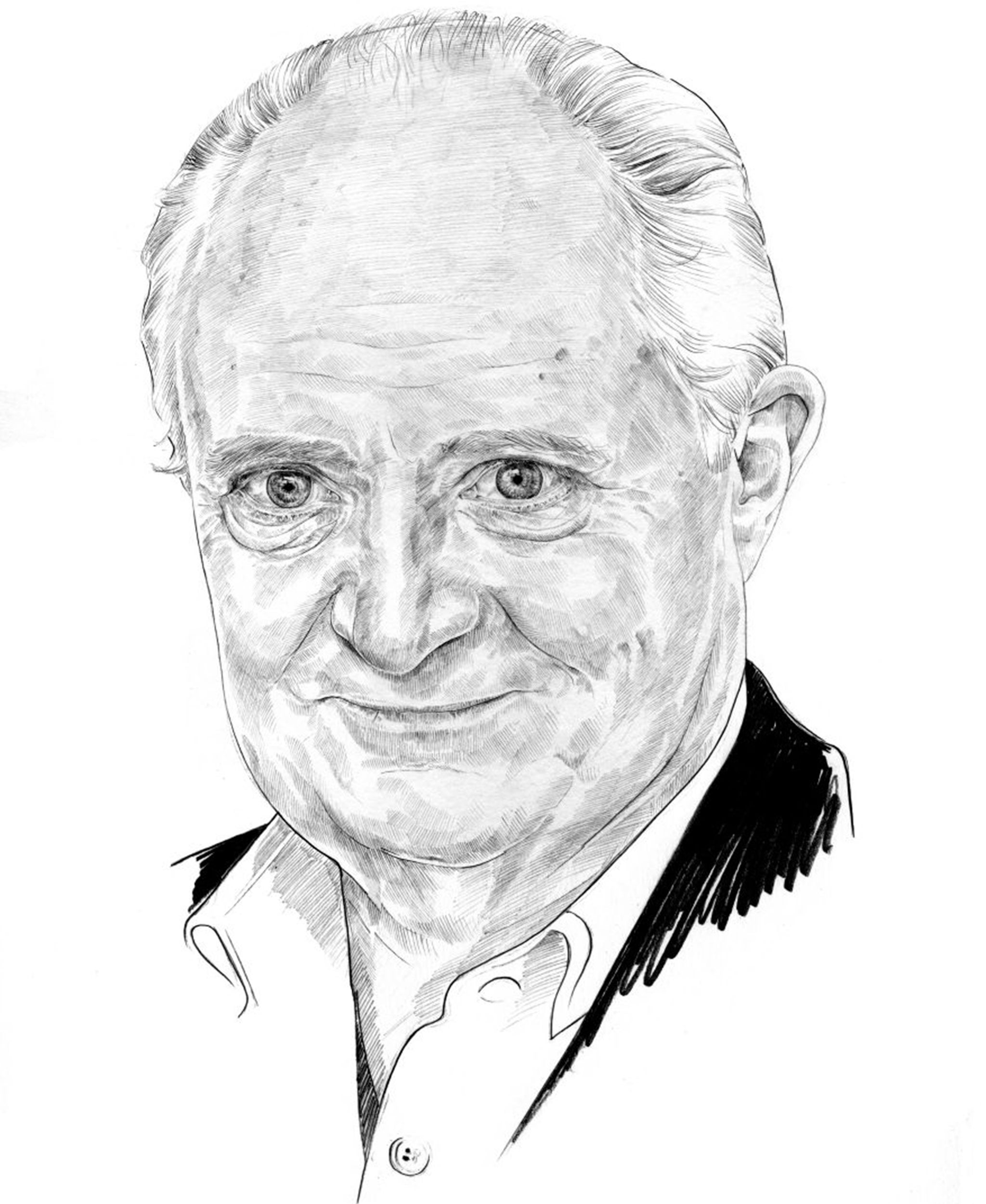 Sketch of Jim Broadbent by Lauren Crow