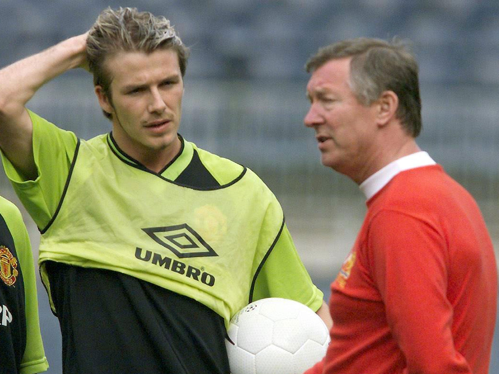 David Beckham and Alex Ferguson in 1999