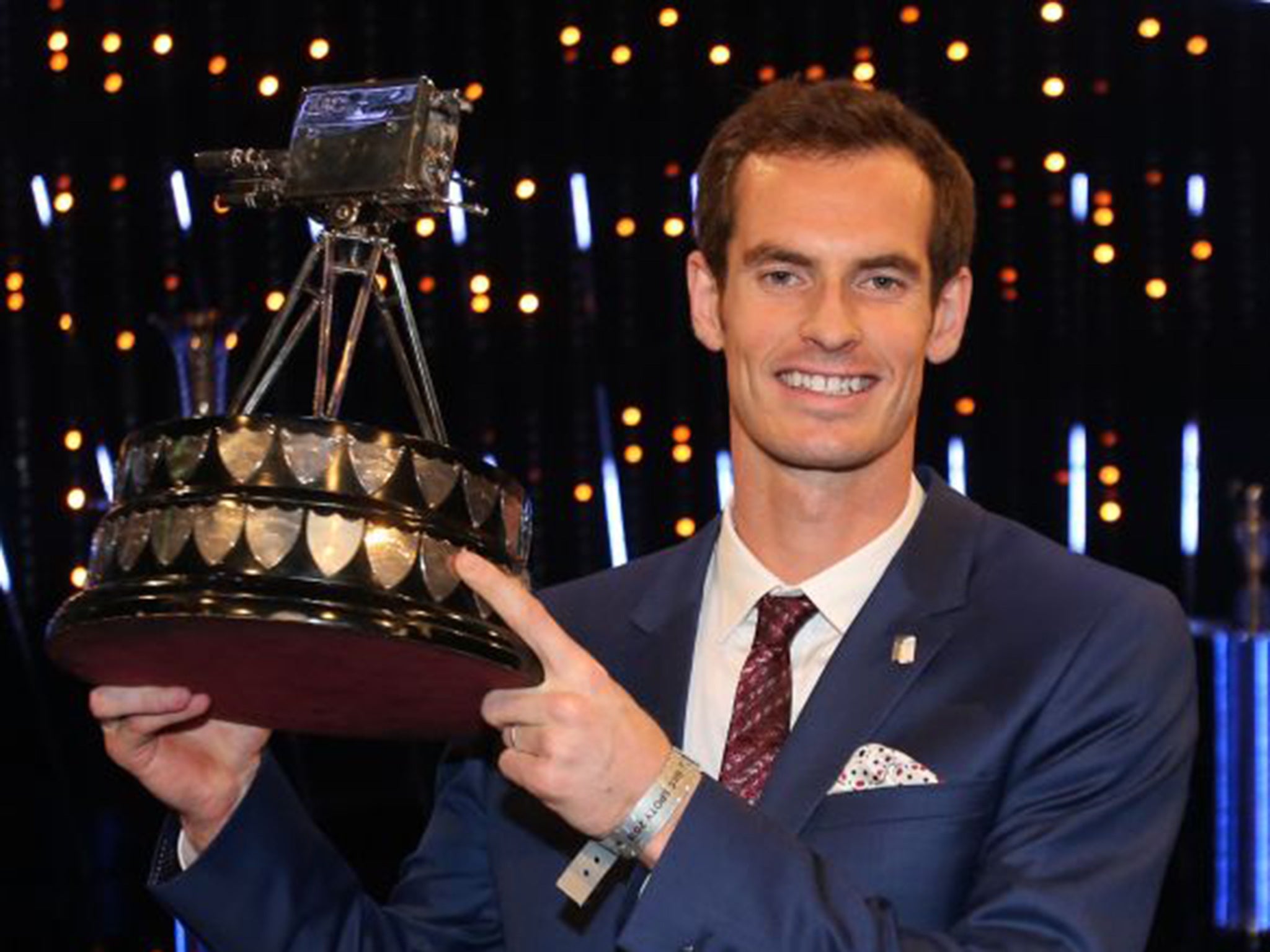 Andy Murray and his SPOTY trophy