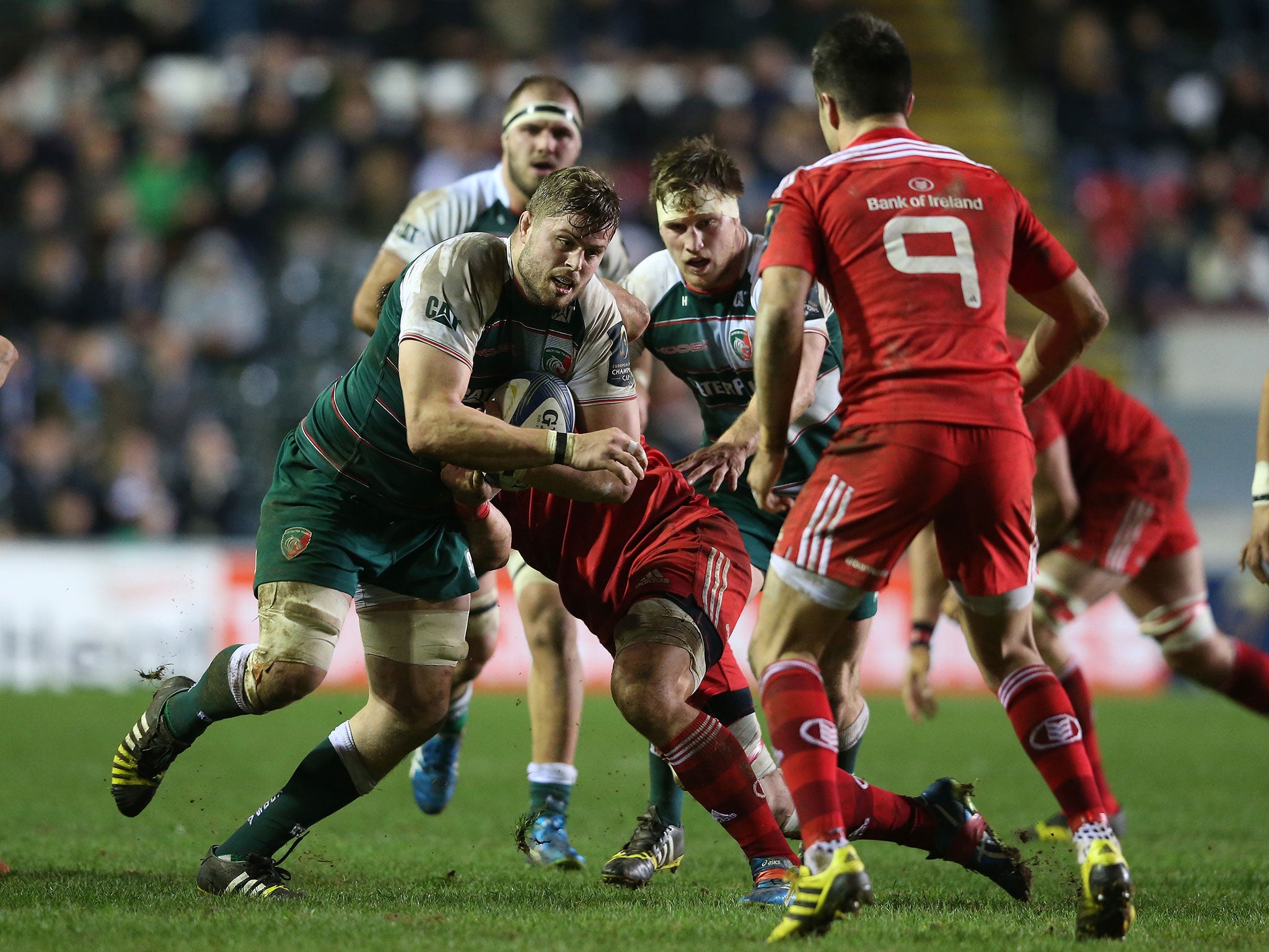 Leicester back-row Ed Slater starred in the win over Munster