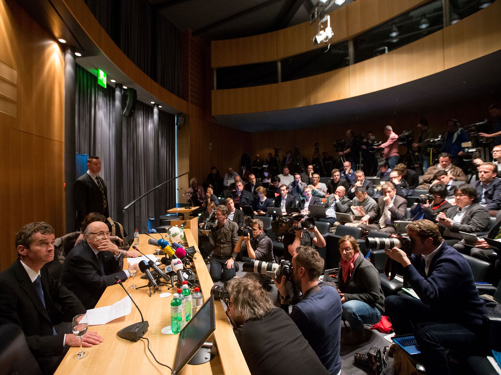 Sepp Blatter holds a press conference to address his eight-year ban from Fifa