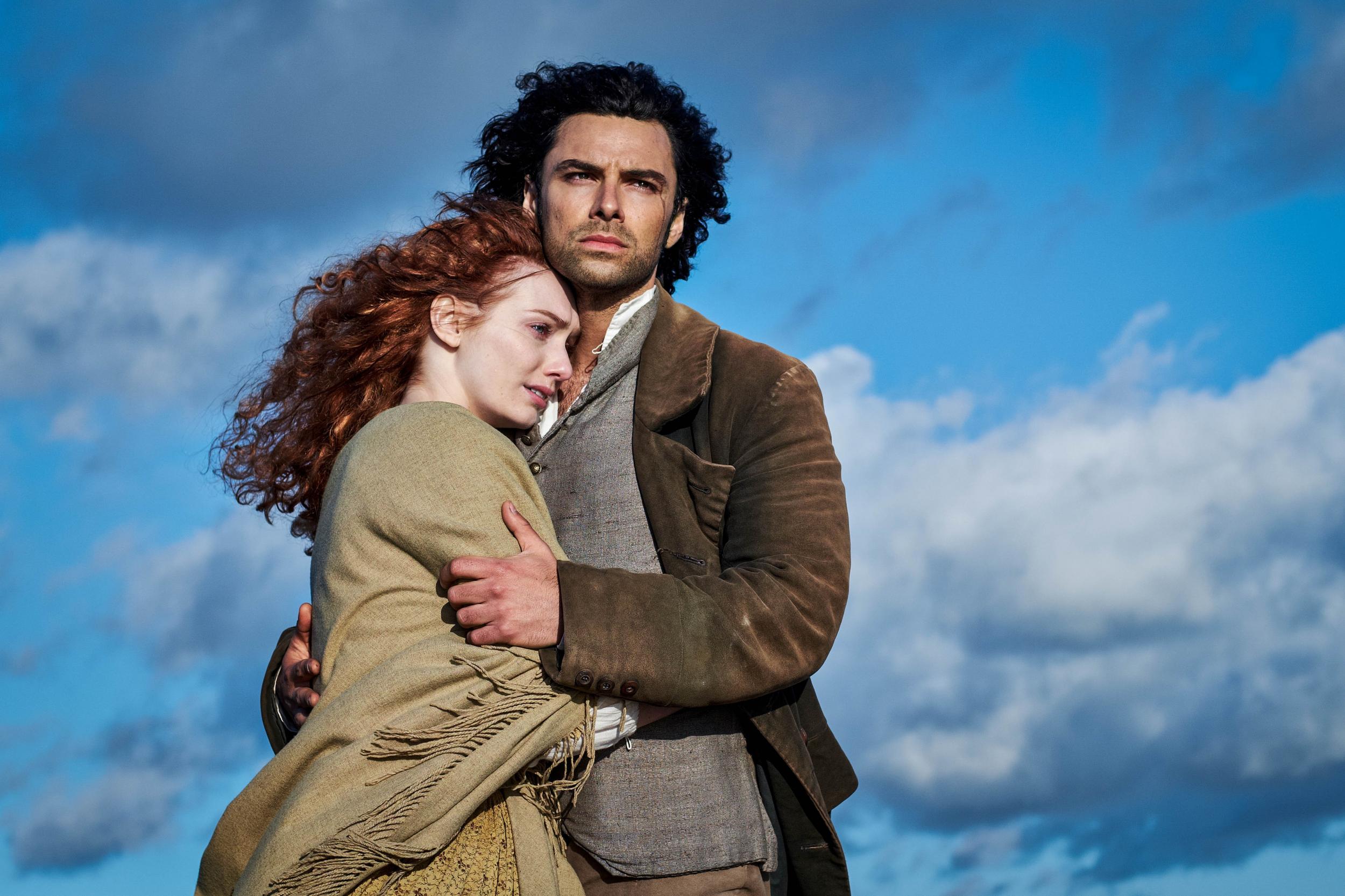 The BBC's Poldark with Demelza and Ross Poldark