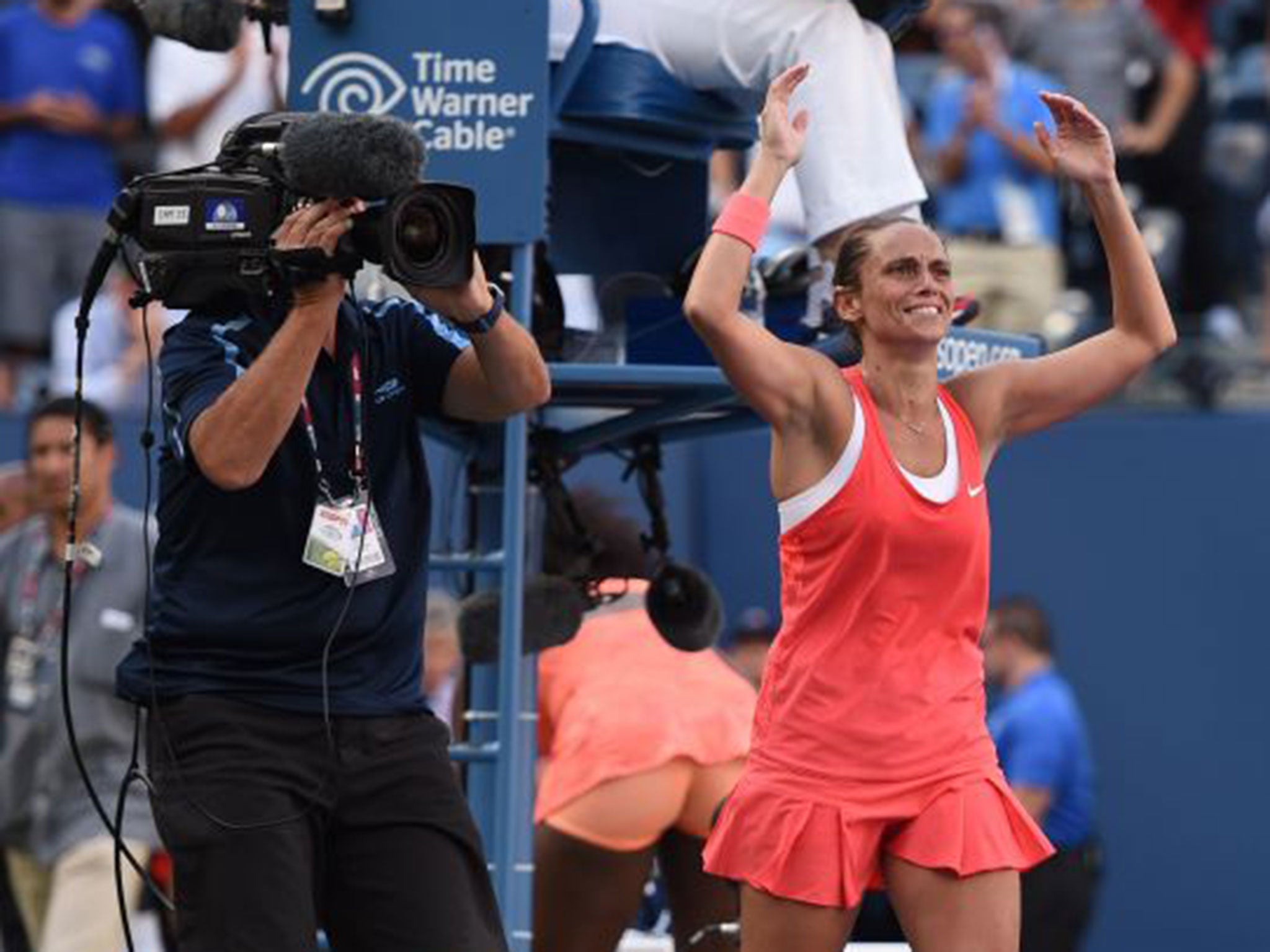 Roberta Vinci after beating Serena Williams