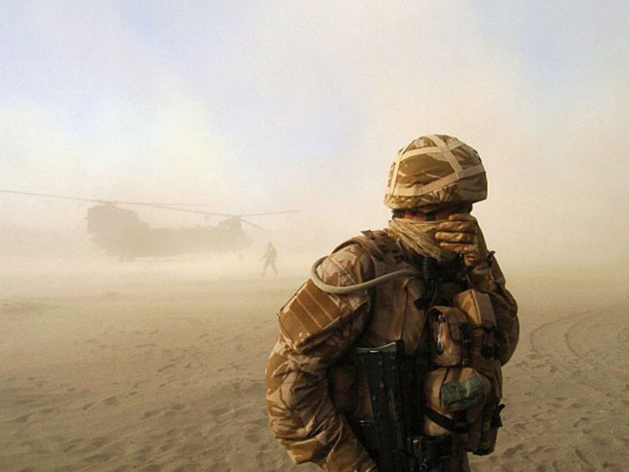 A pic taken on December 15, 2007, shows a British soldier with the NATO-led International Security Assistance force