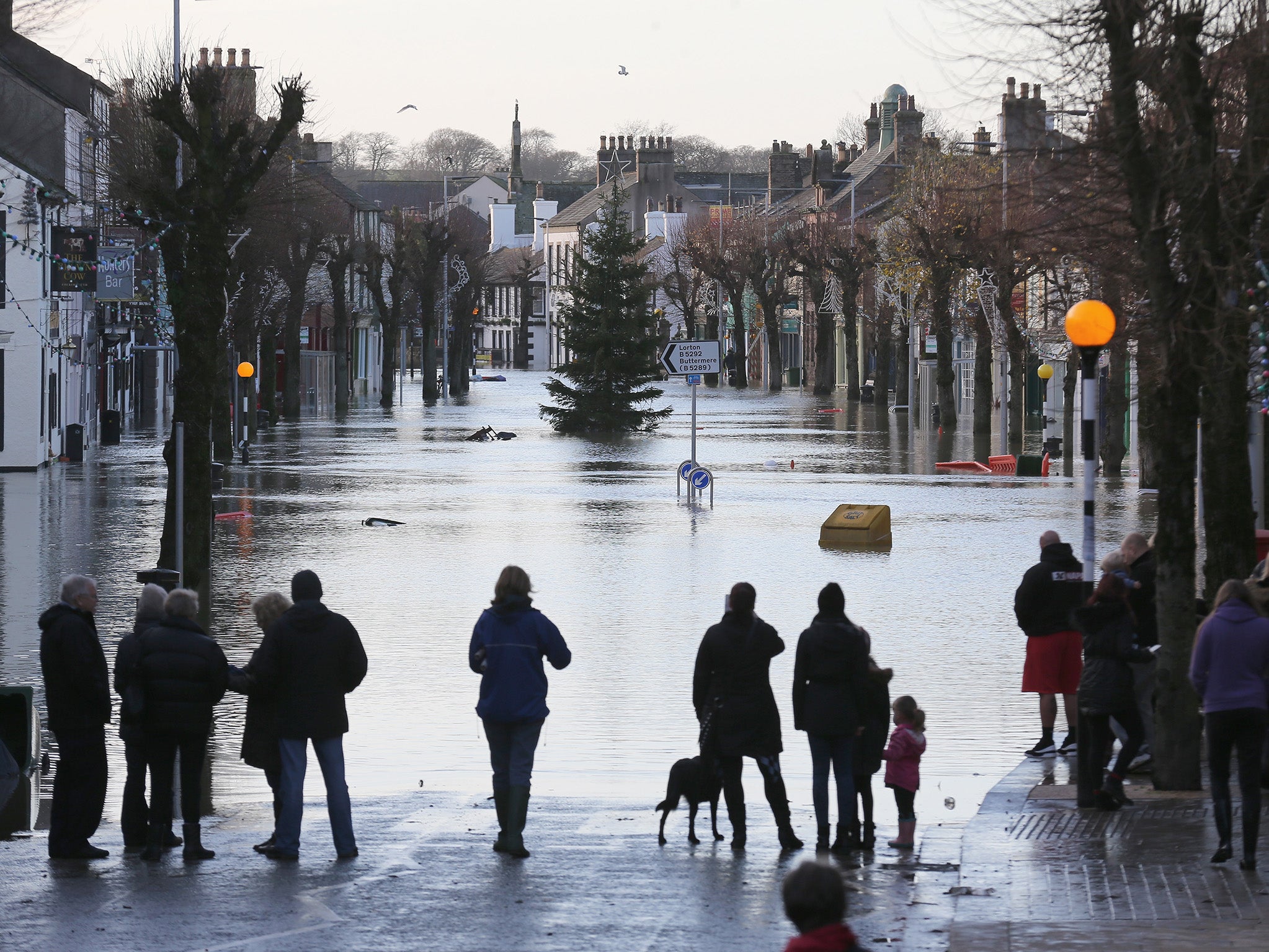 Flooding in Cockermouth after severe rain from Storm Desmond