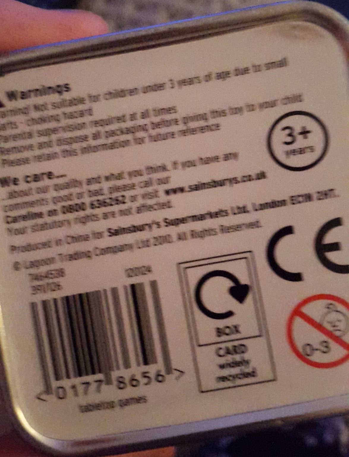 The game was marketed as suitable for age 3+ (Pic supplied to The Independent)