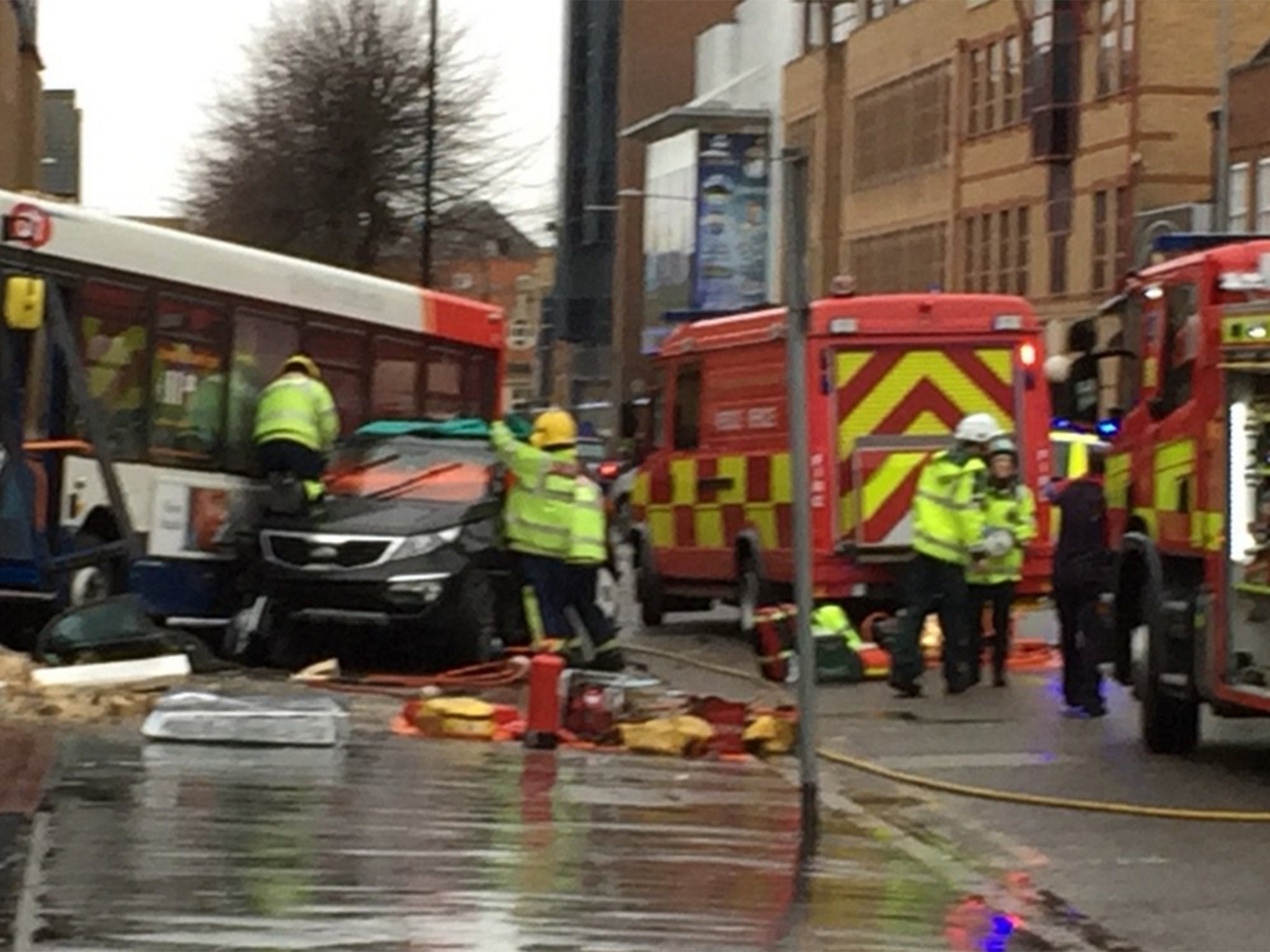 A team from Cambridgeshire Fire &amp; Rescue remain at the scene and a police investigation into the crash is expected to begin this afternoon.