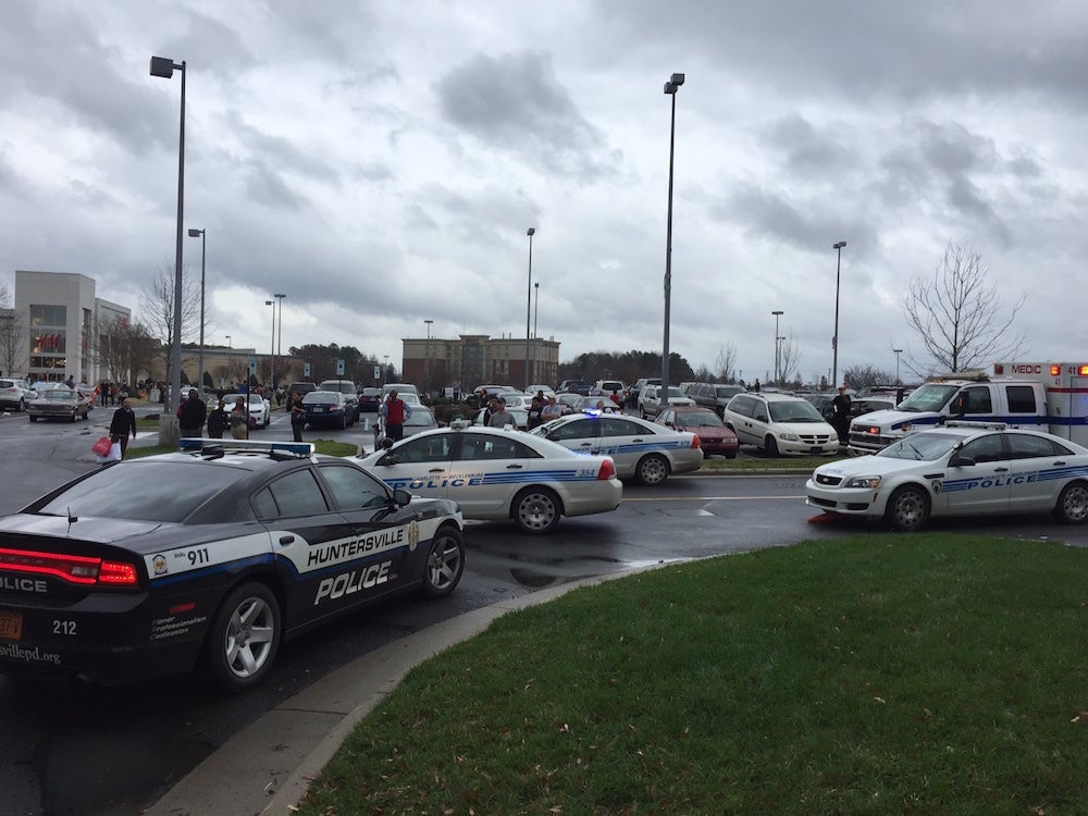 Authorities respond to a shooting at Northlake Mall in Charlotte, North Carolina