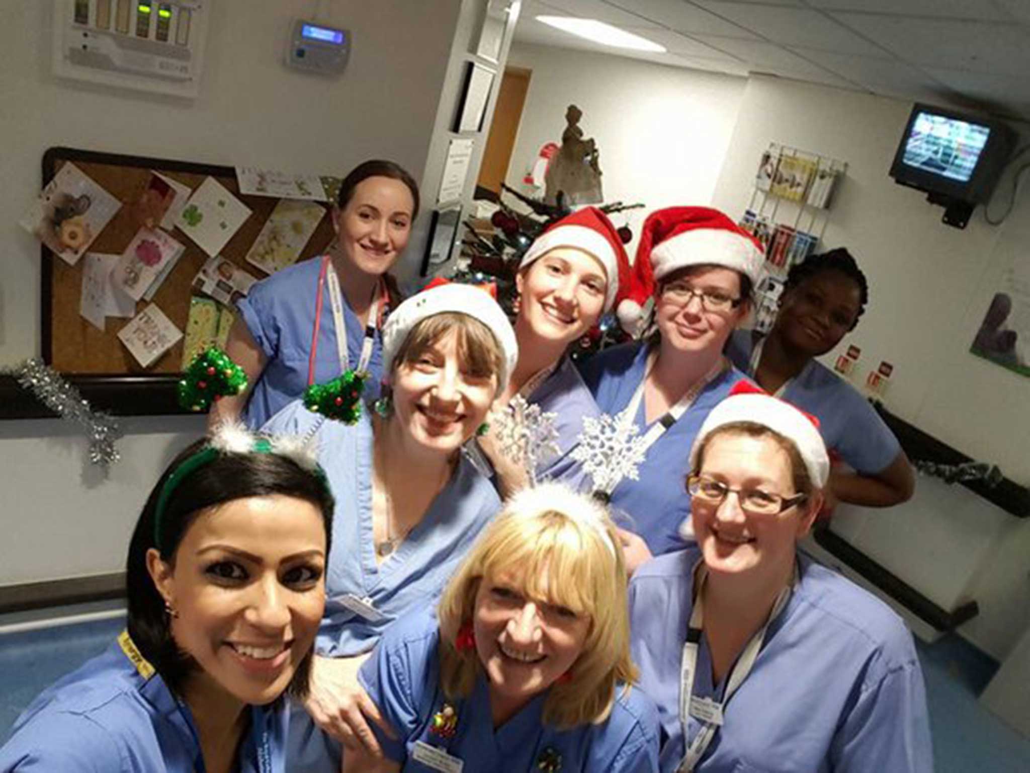 Midwives in Berkshire working the night shift into Christmas Day