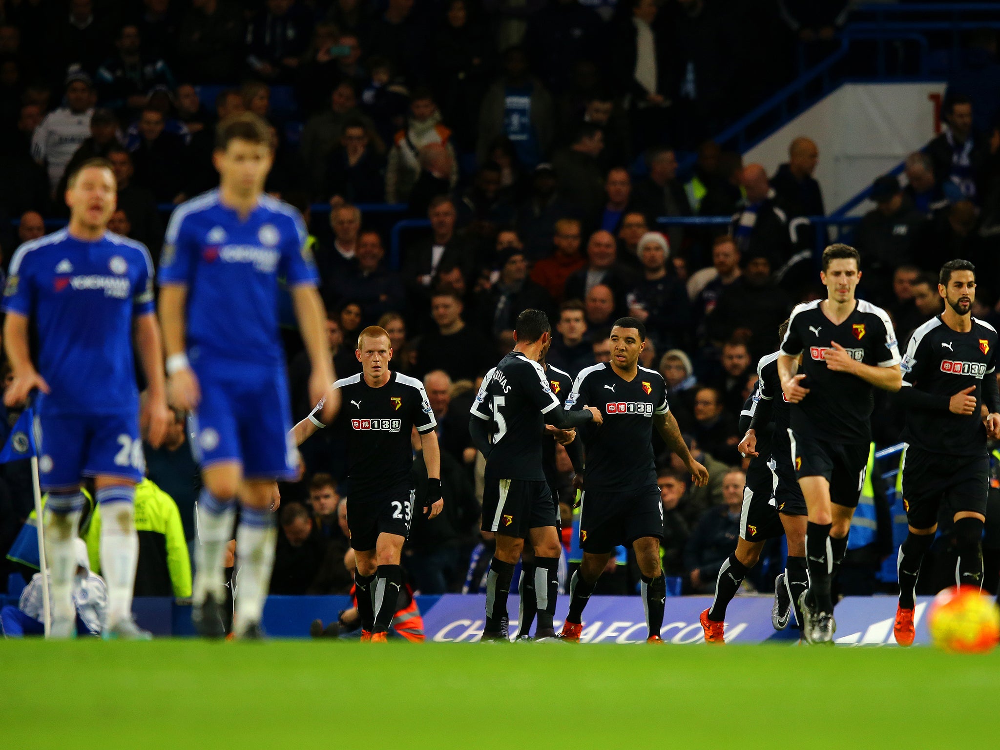 Troy Deeney equalised from the spot after a Nemanja Matic handball