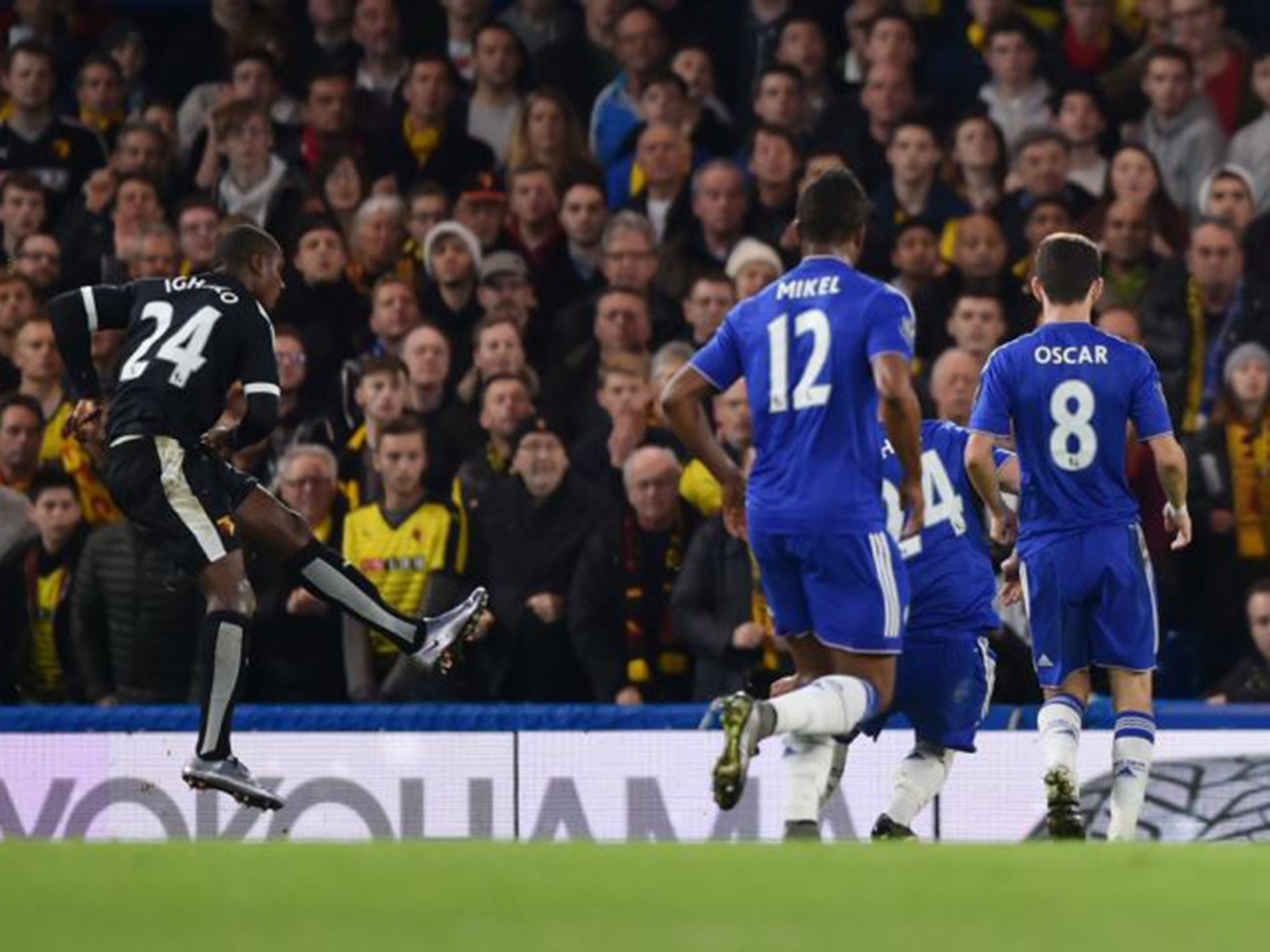 Odion Ighalo continued his good form, though his shot deflected off Gary Cahill