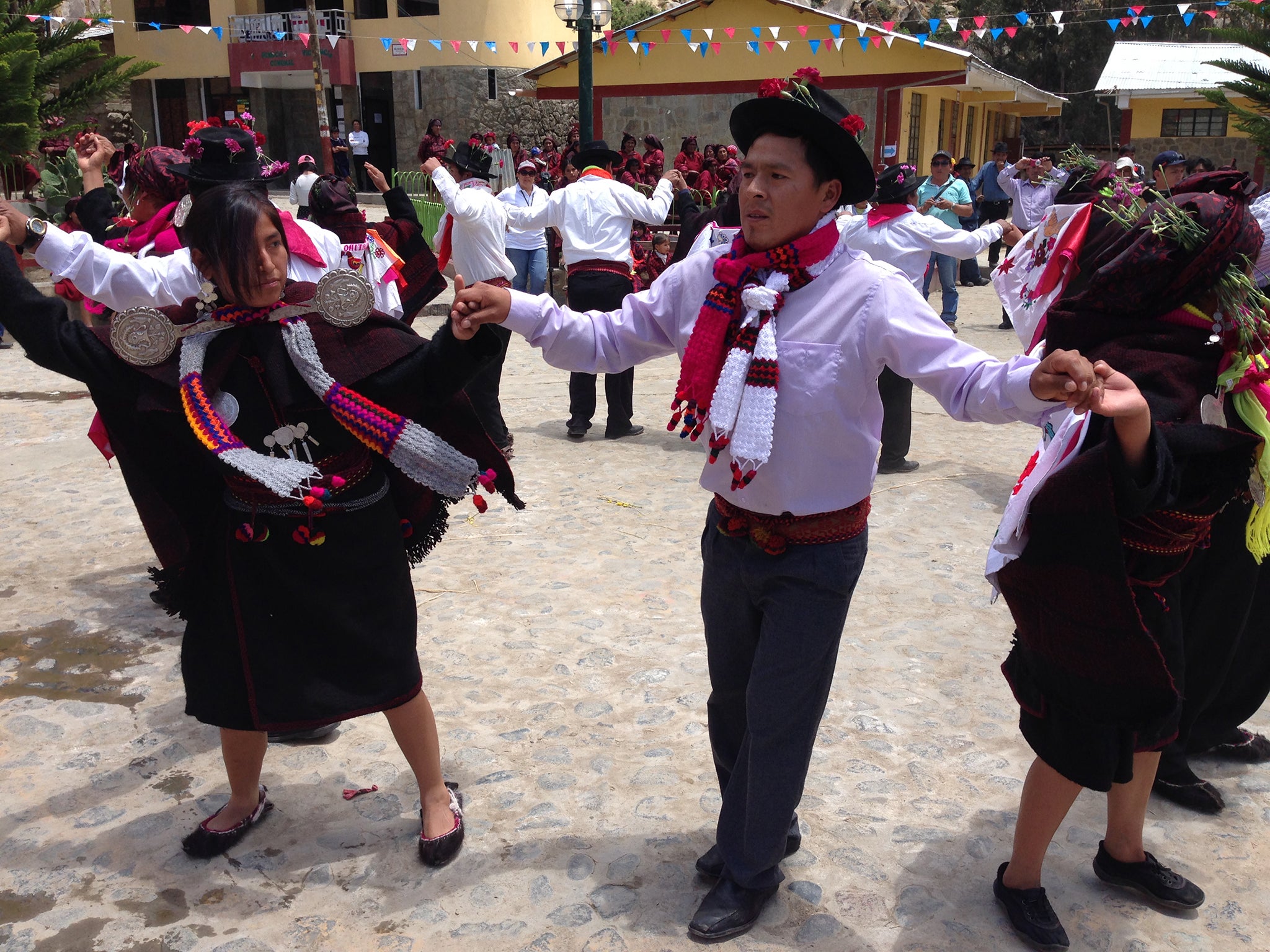 A traditional dance in Peru