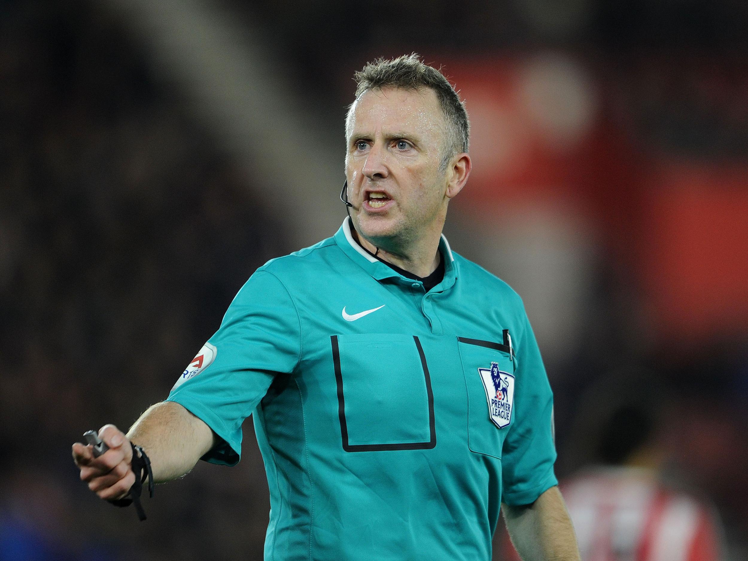 Referee Jonathan Moss during Southampton's win over Arsenal