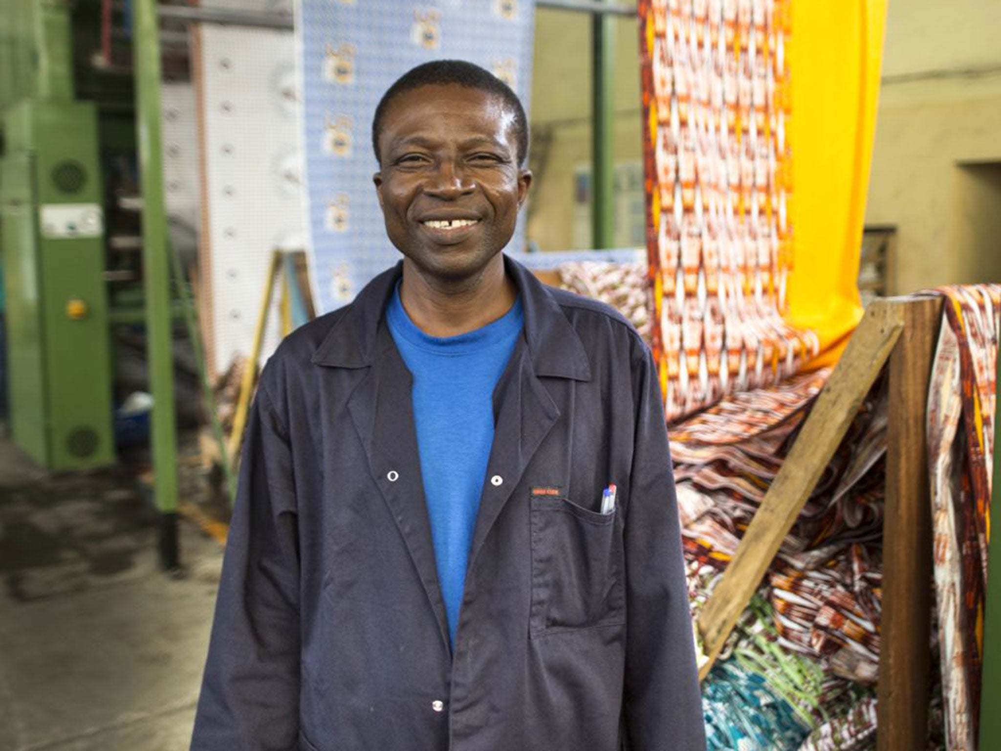 Textile worker Isaac Eshun