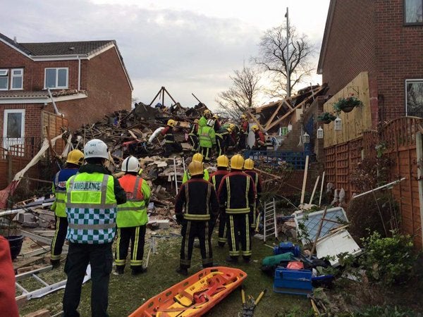 The elderly woman was trapped in the rubble for around 2 hours