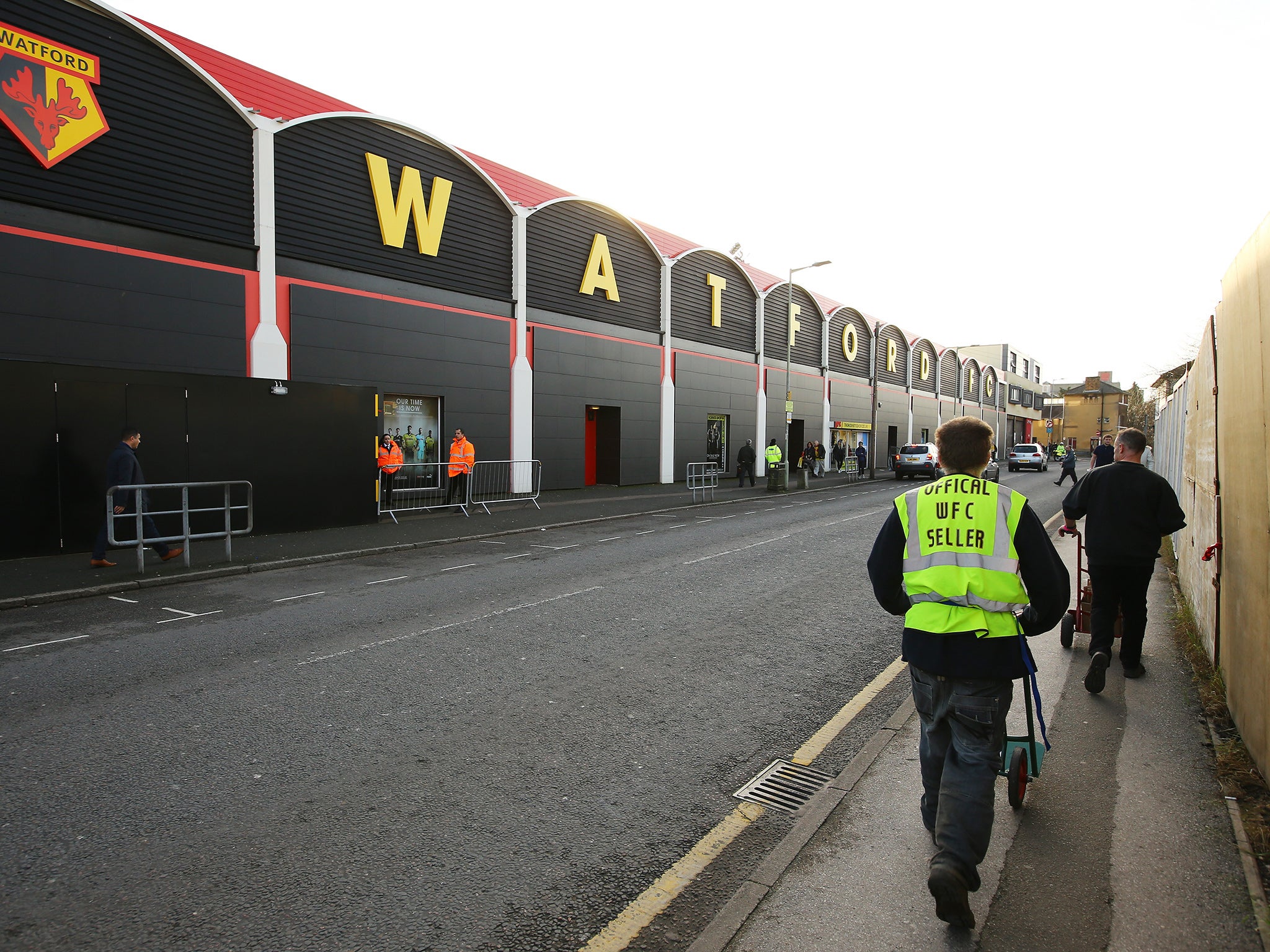 A view of Vicarage Road before kick off