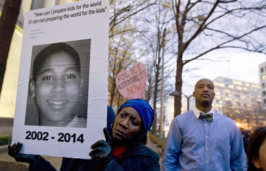 Protesters gather in Cleveland, Ohio on December 1, 2014.