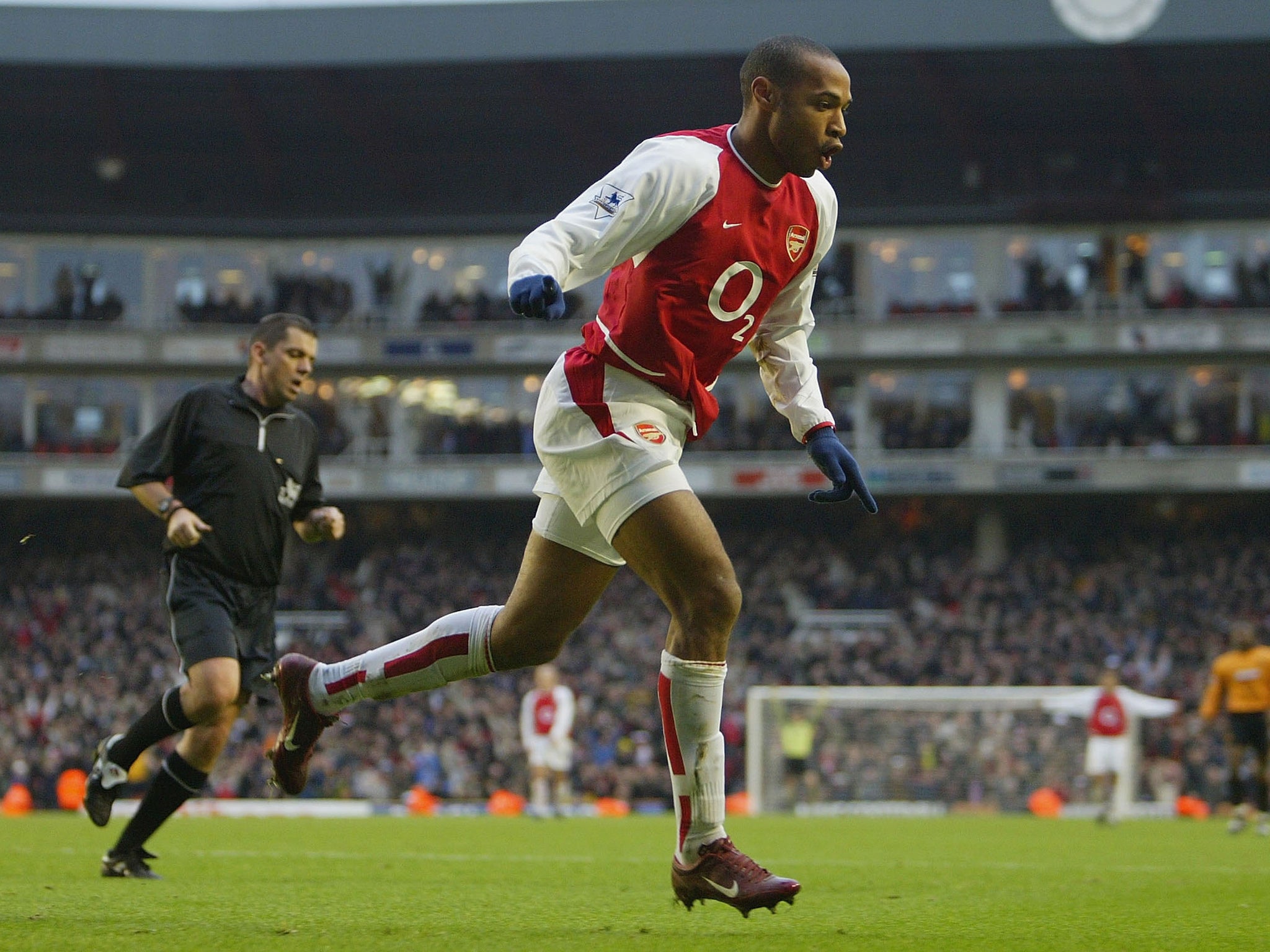 Thierry Henry in action for Arsenal during the 2002/03 season