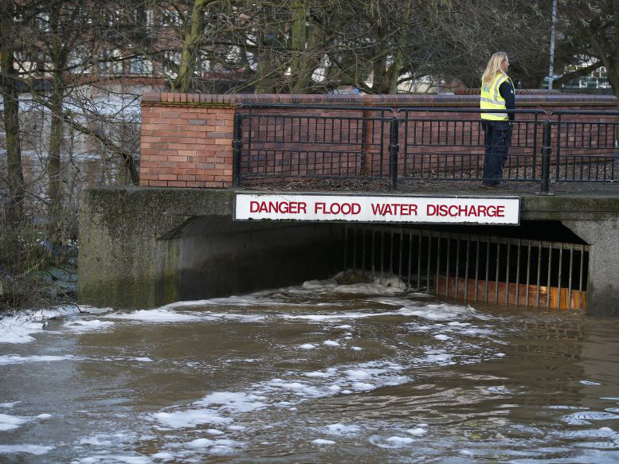 The River Foss flood barrier is pictured in York, December 29