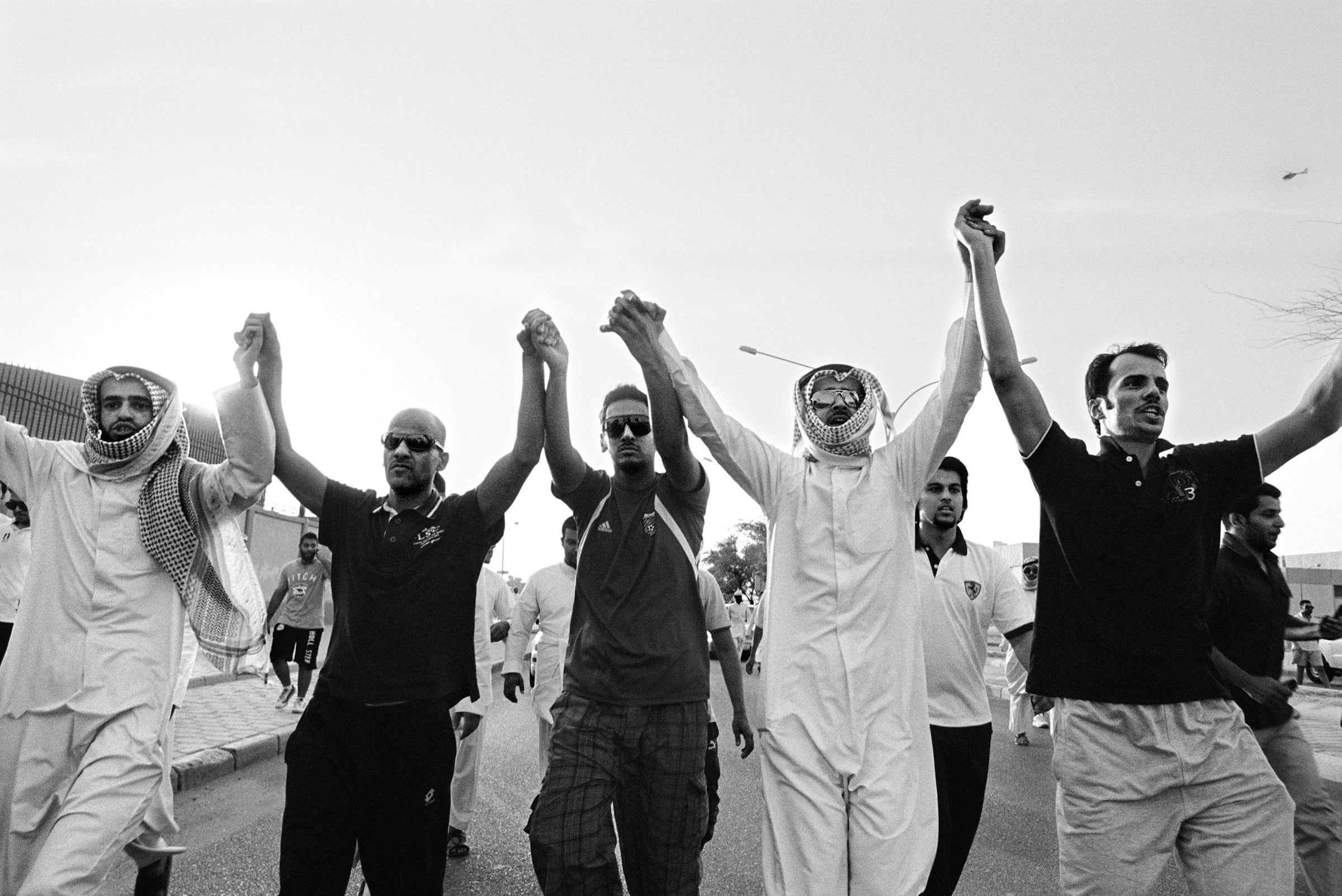 Over 100,000 people from the Bidoon community are stateless in Kuwait. Bidoon youth demonstrate for their right to Kuwaiti citizenship in 2012.