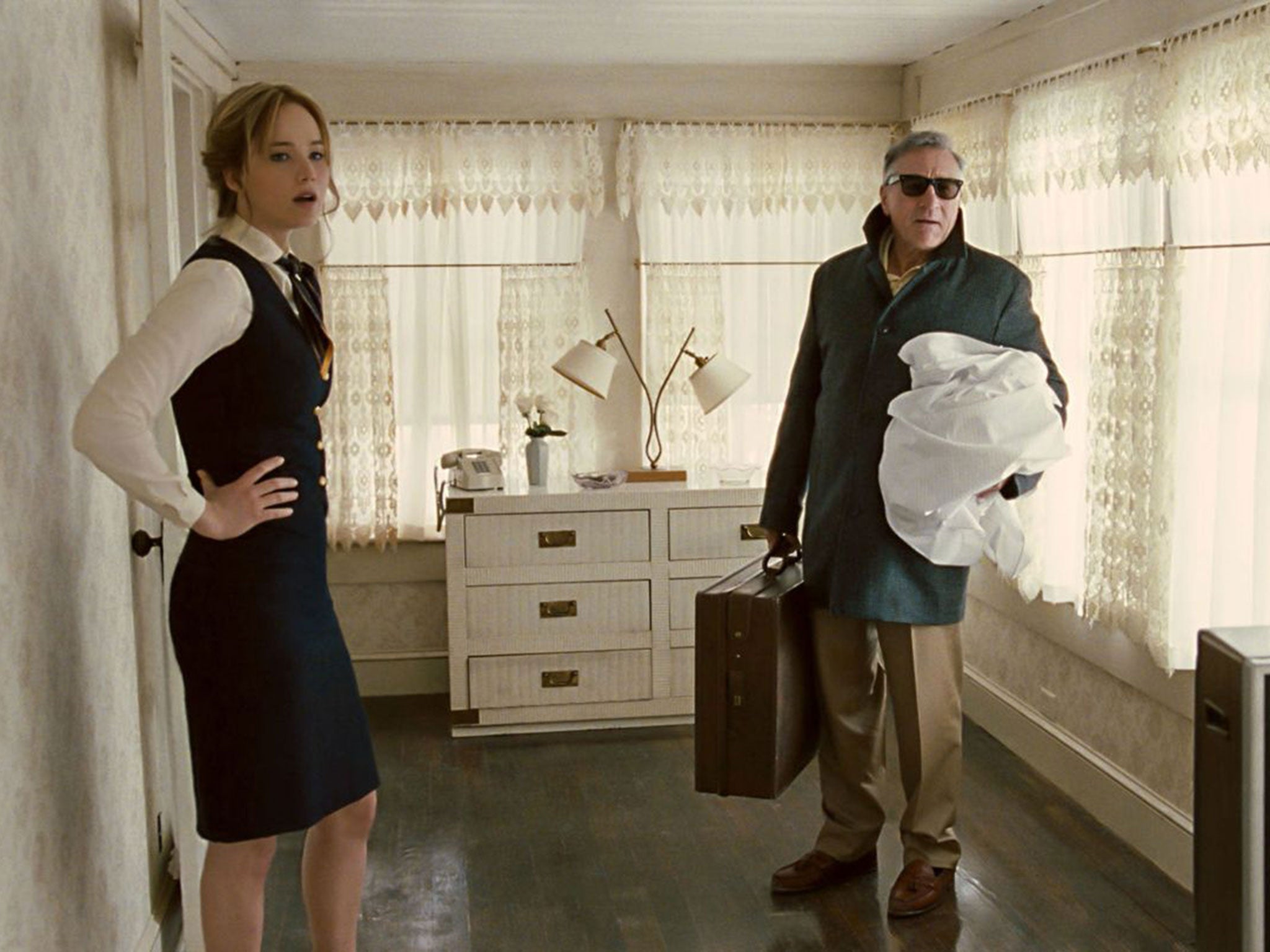 Jennifer Lawrence and Robert De Niro in ‘Joy’