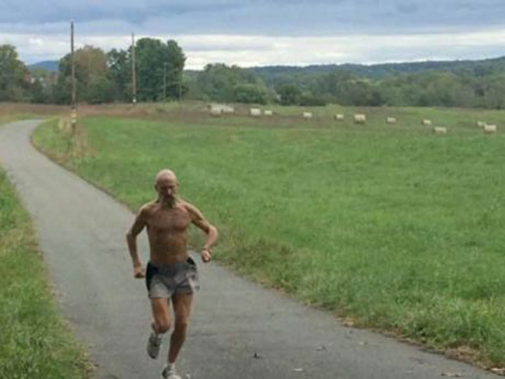 Philip Weber, a 55-year-old known as "Running Man", was struck by a car and died on 29 December in Albemarle County.