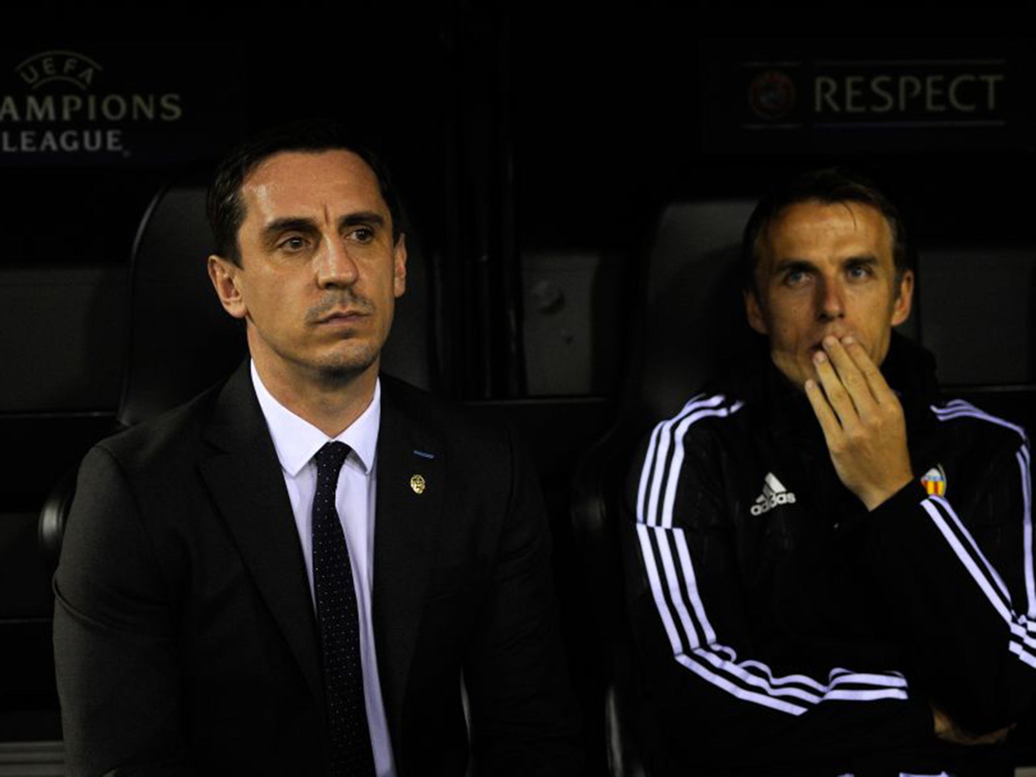 Gary Neville has lost one and drawn two of his first three La Liga matches with Valencia