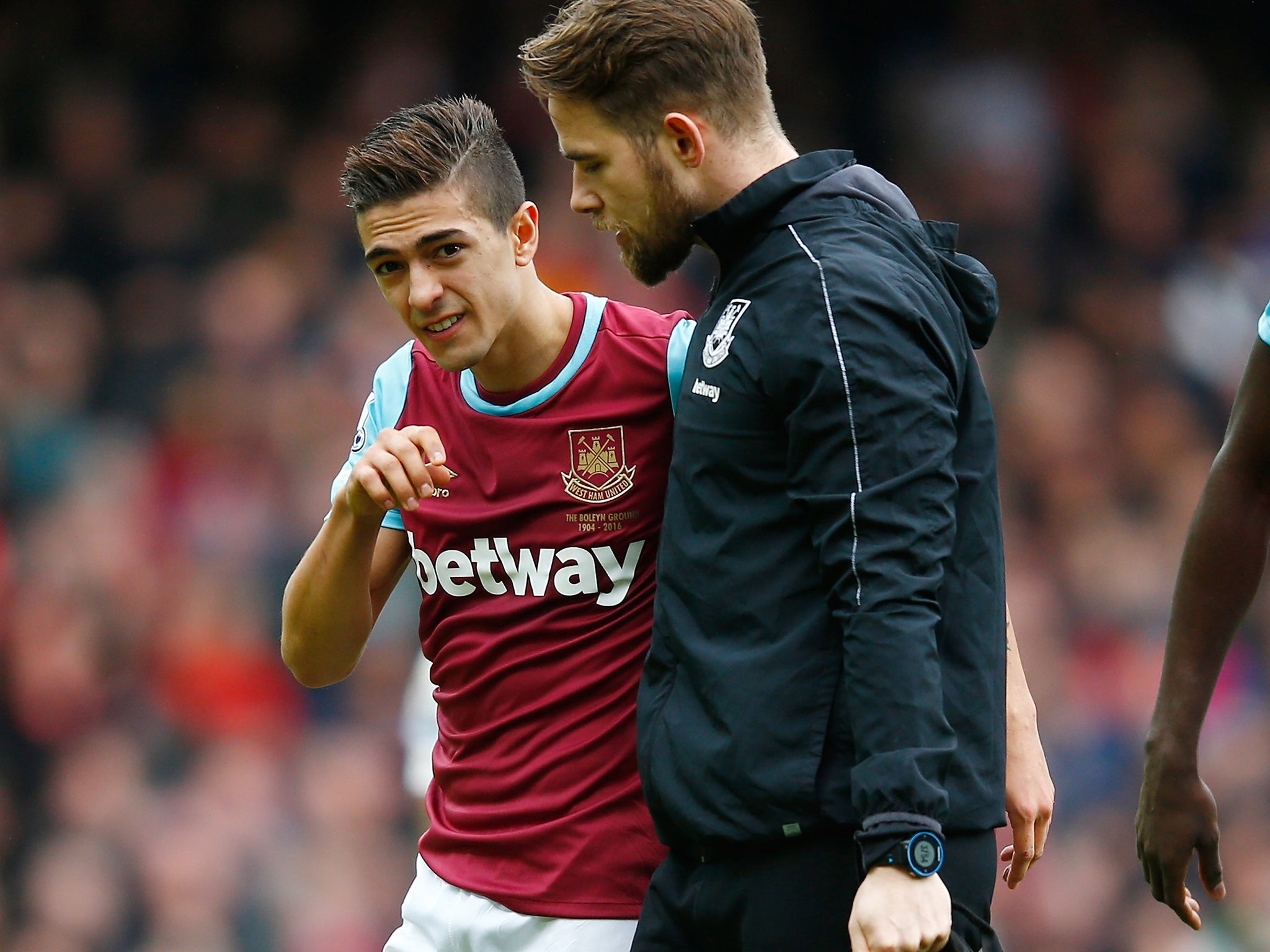 West Ham midfielder Manuel Lanzini