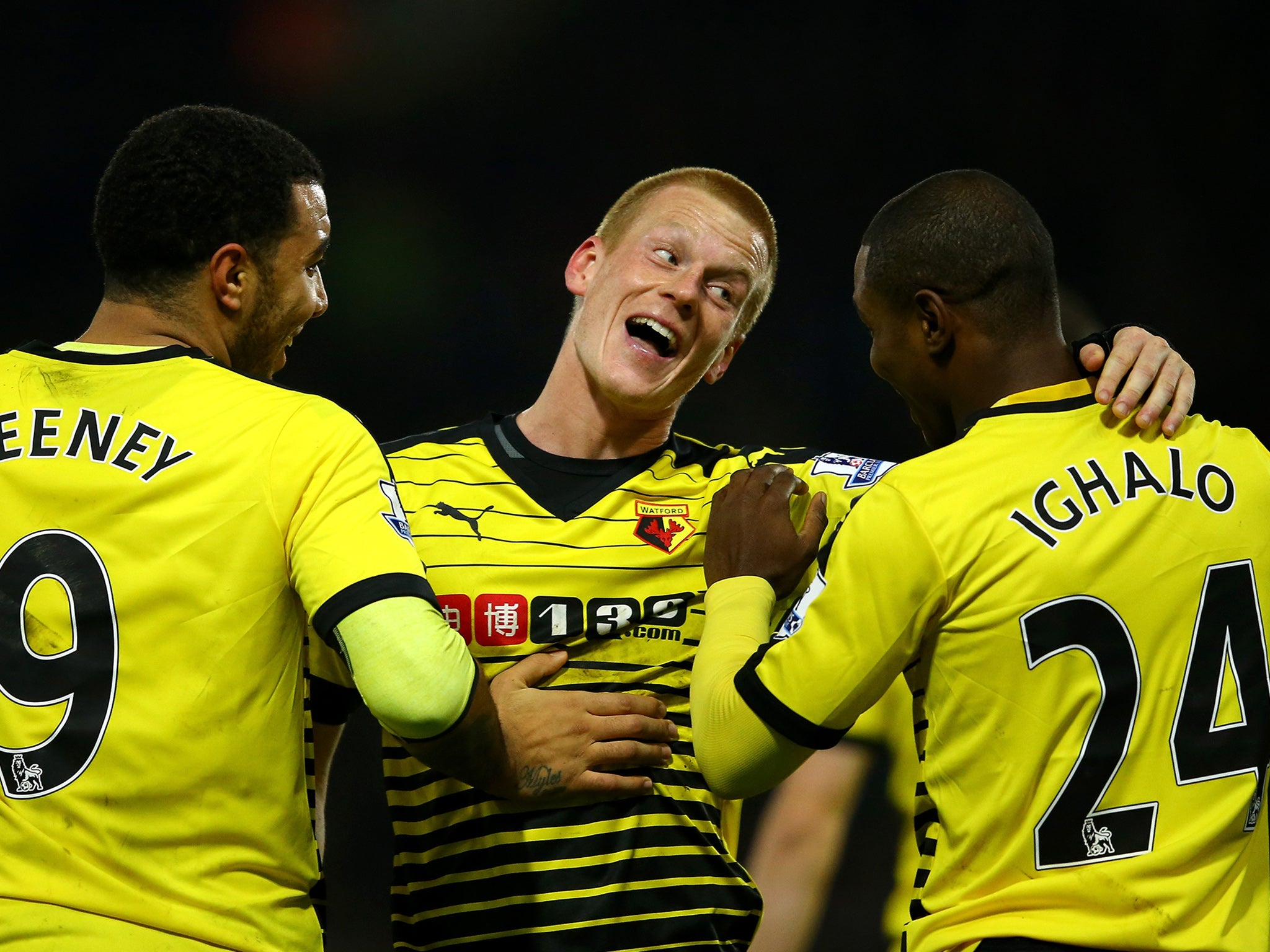 Watford's Ben Watson celebrates forcing their opener