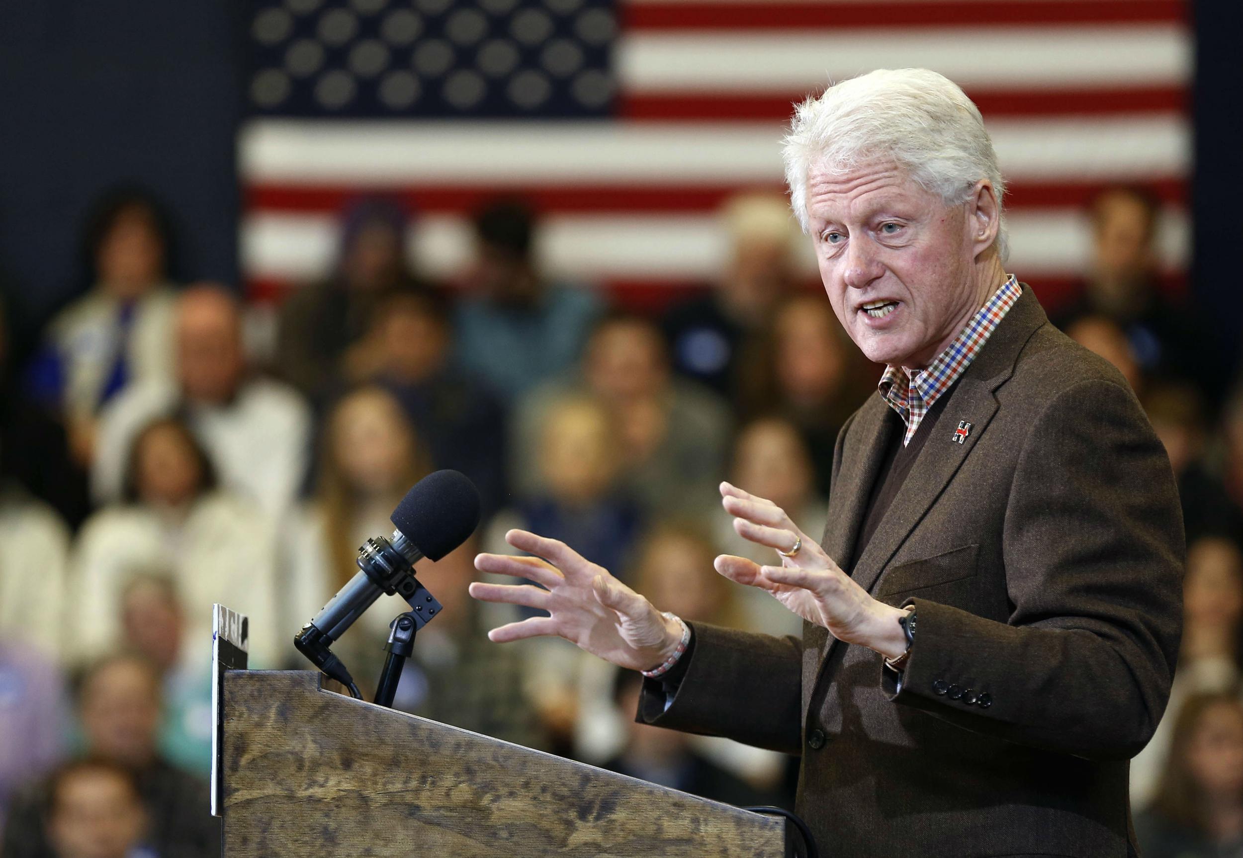 Bill Clinton made his first campaign appearance of the 2016 battle in New Hampshire