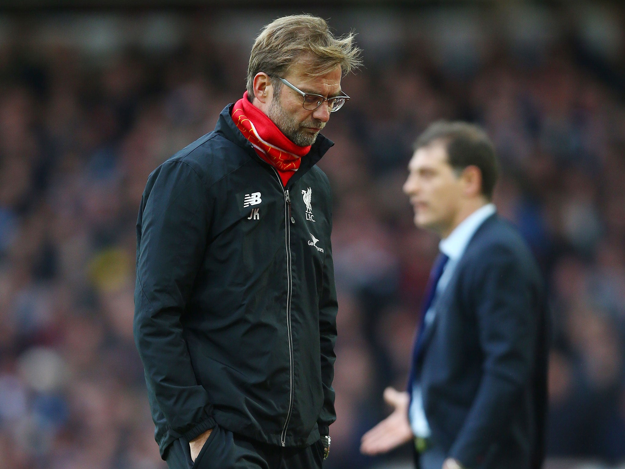 Jürgen Klopp was unhappy at losing to West Ham and said just three words to his players afterwards