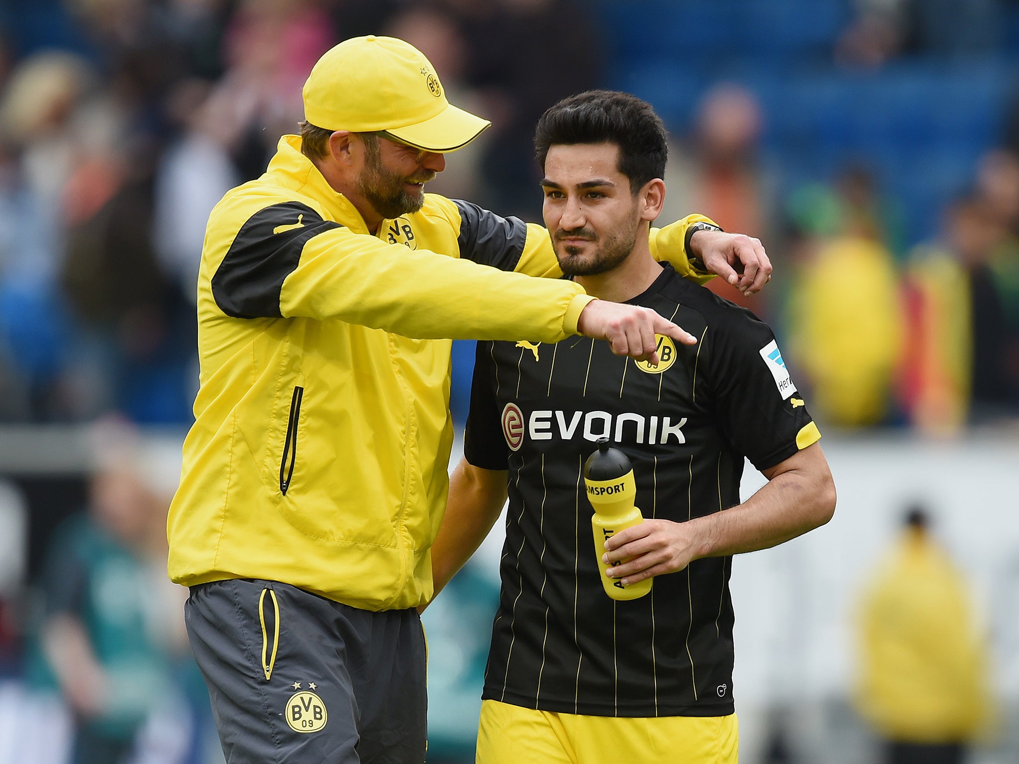 Jurgen Klopp and Ilkay Gundogan together during their time at Borussia Dortmund