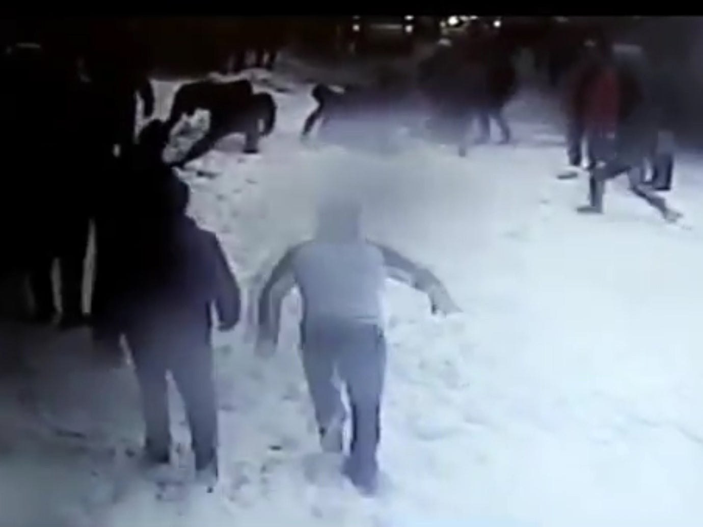 Video shows huge chunks of ice fall off roof and hit passers-by in Turkey