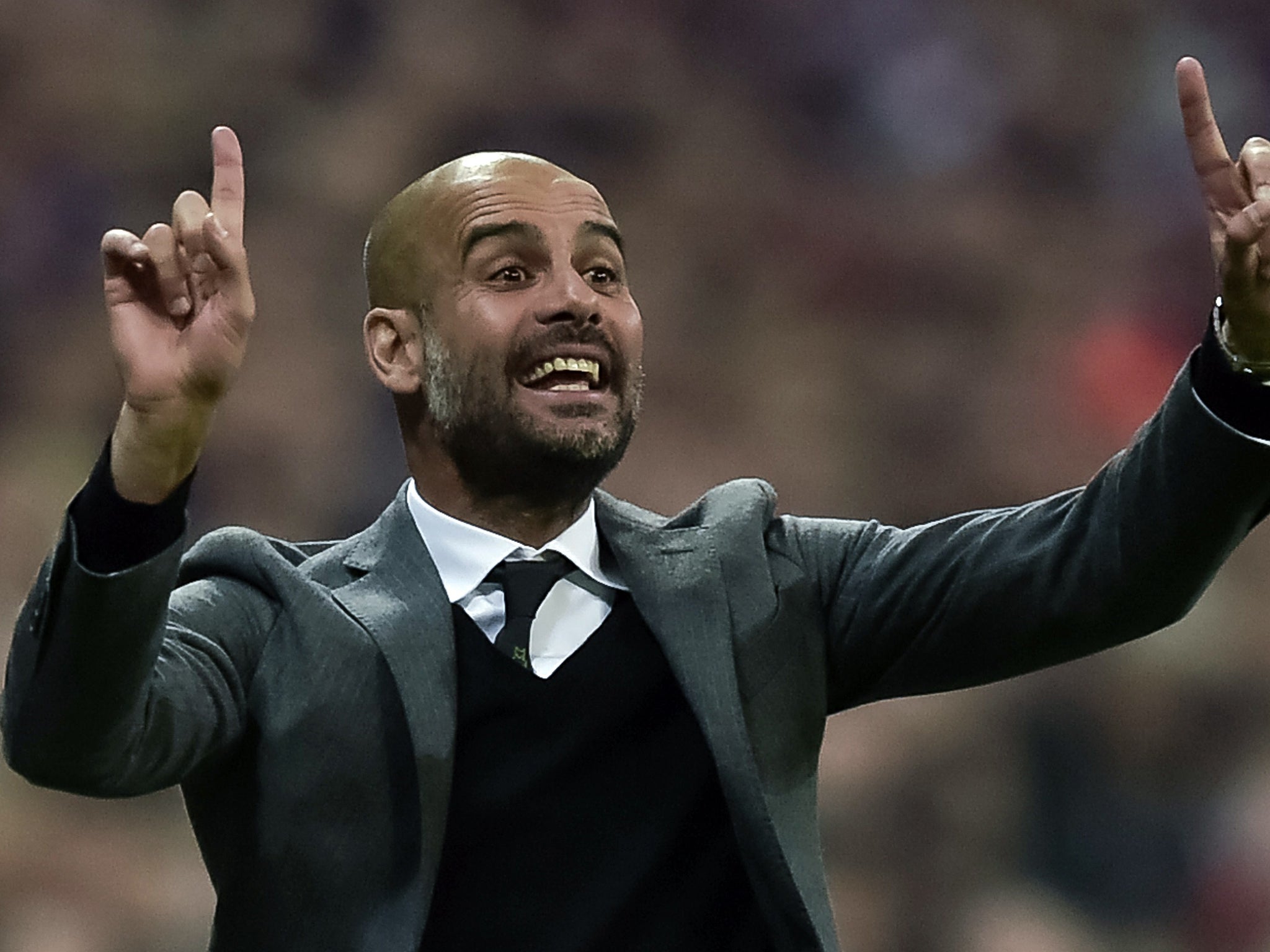 Bayern Munich's Spanish head coach Josep Guardiola reacts during the UEFA Champions League second-leg quarter-final football match Bayern Munich v FC Porto in Munich, southern Germany