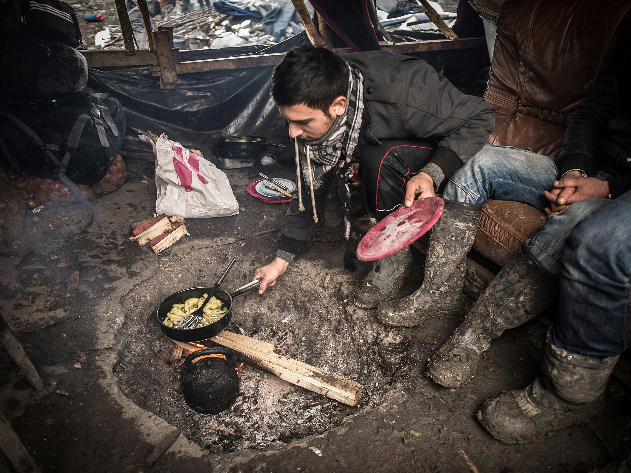 The only aid allowed into the camp is food and clothing