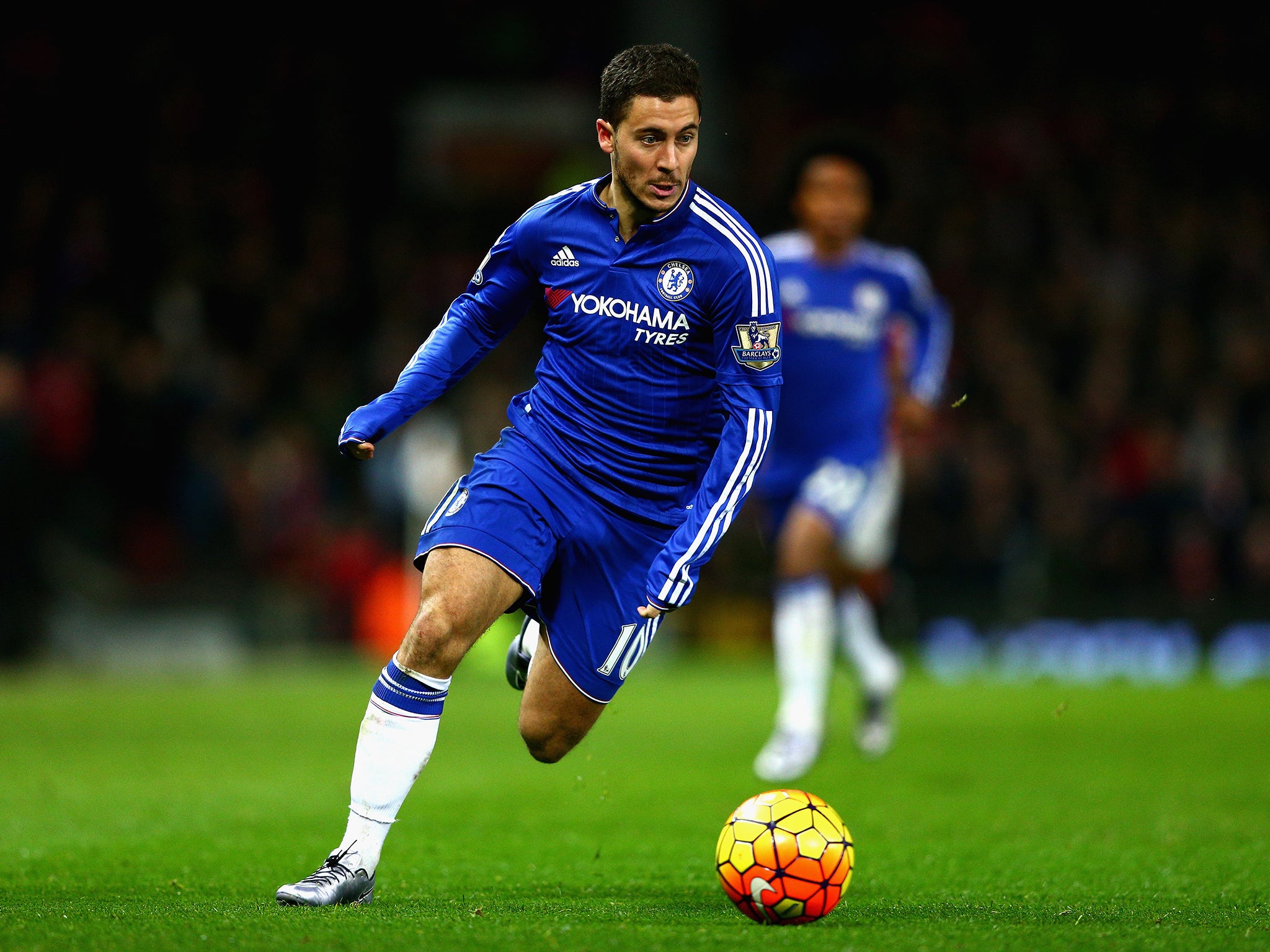 Eden Hazard in action for Chelsea