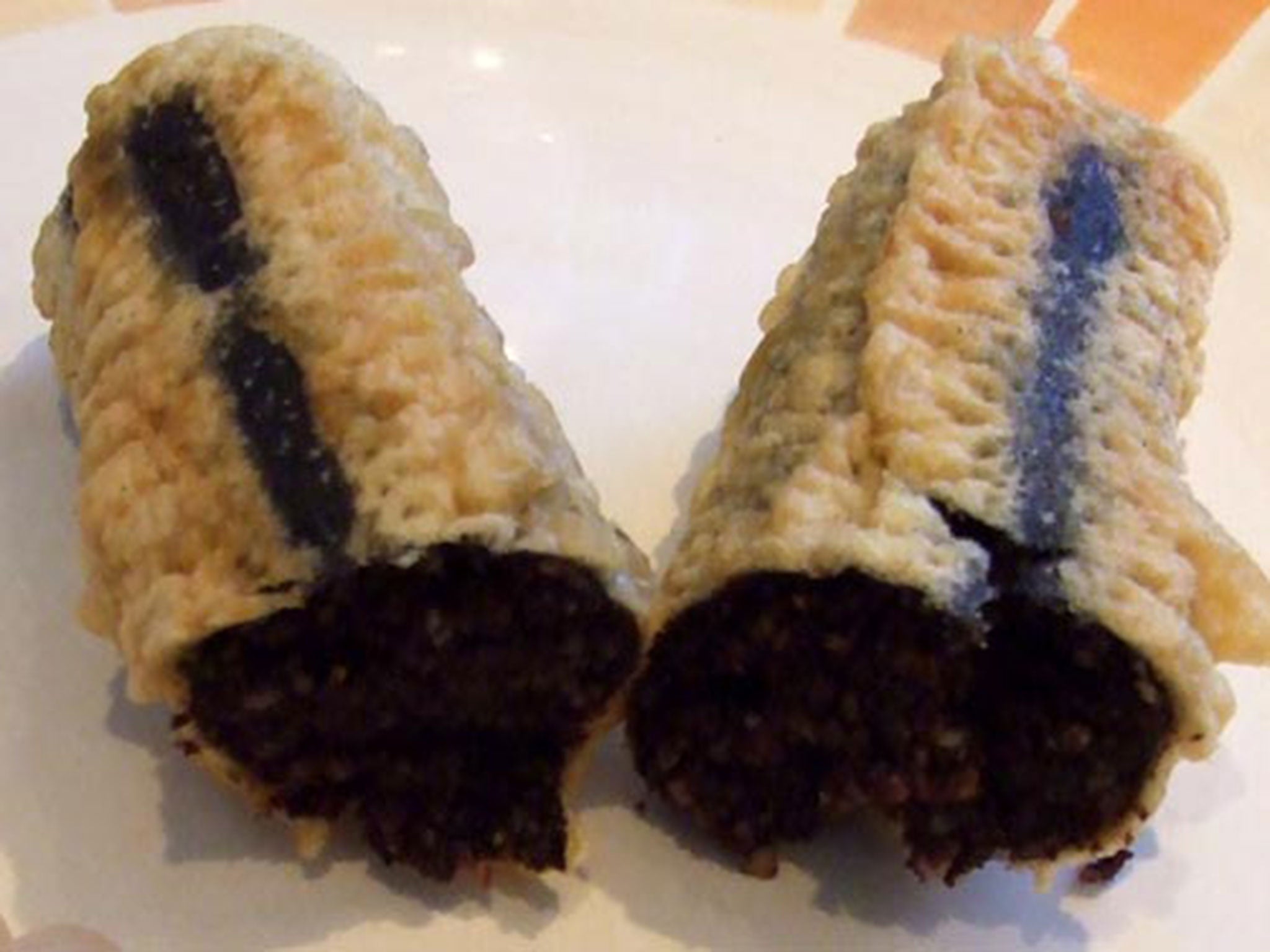 A battered black pudding