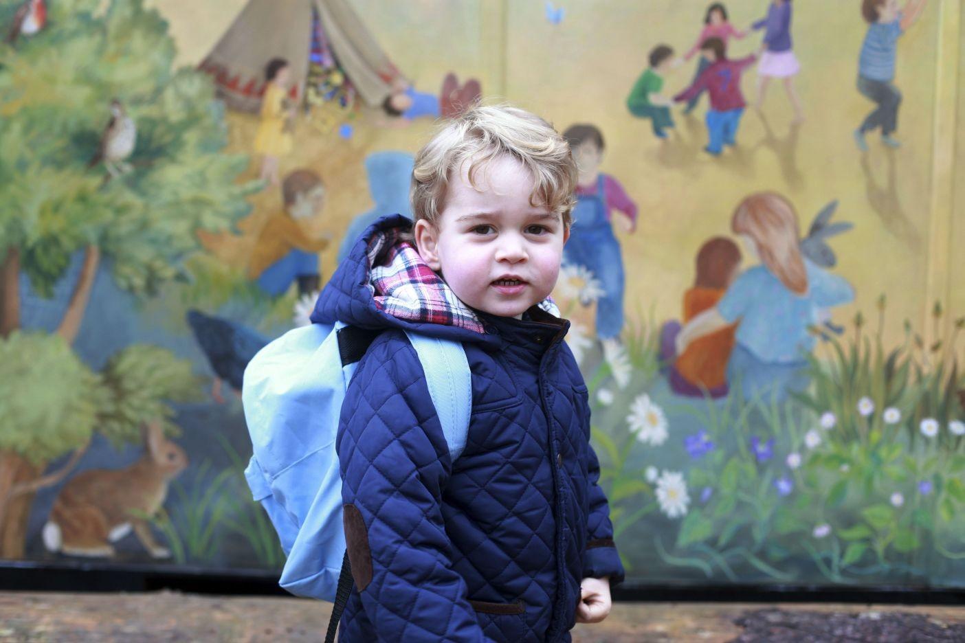 Prince George on his first day at nursery