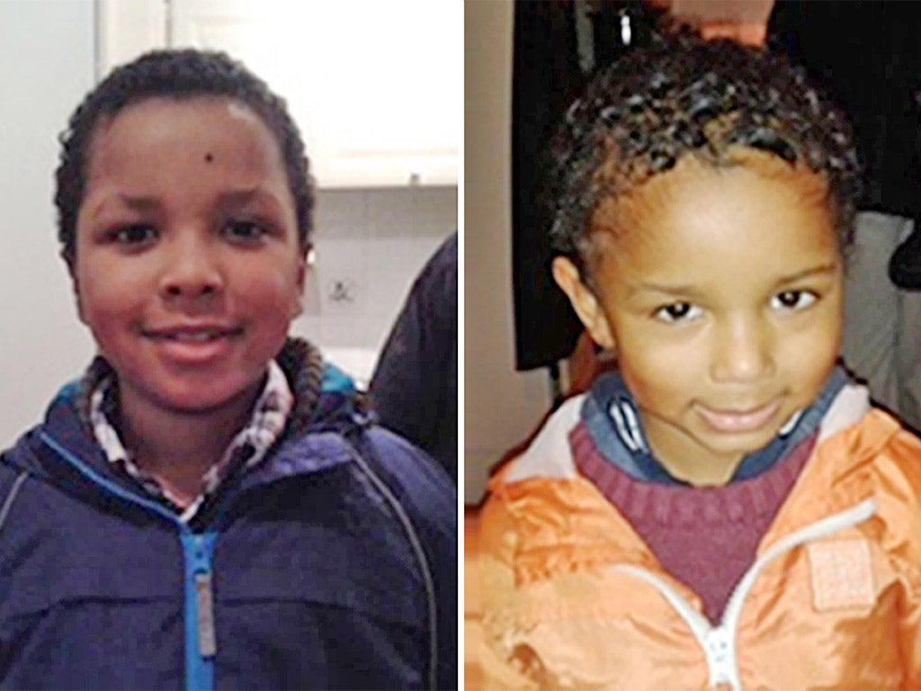 Zachary,eight, and four-year-old Amon, whose bodies were also found in the family's garden