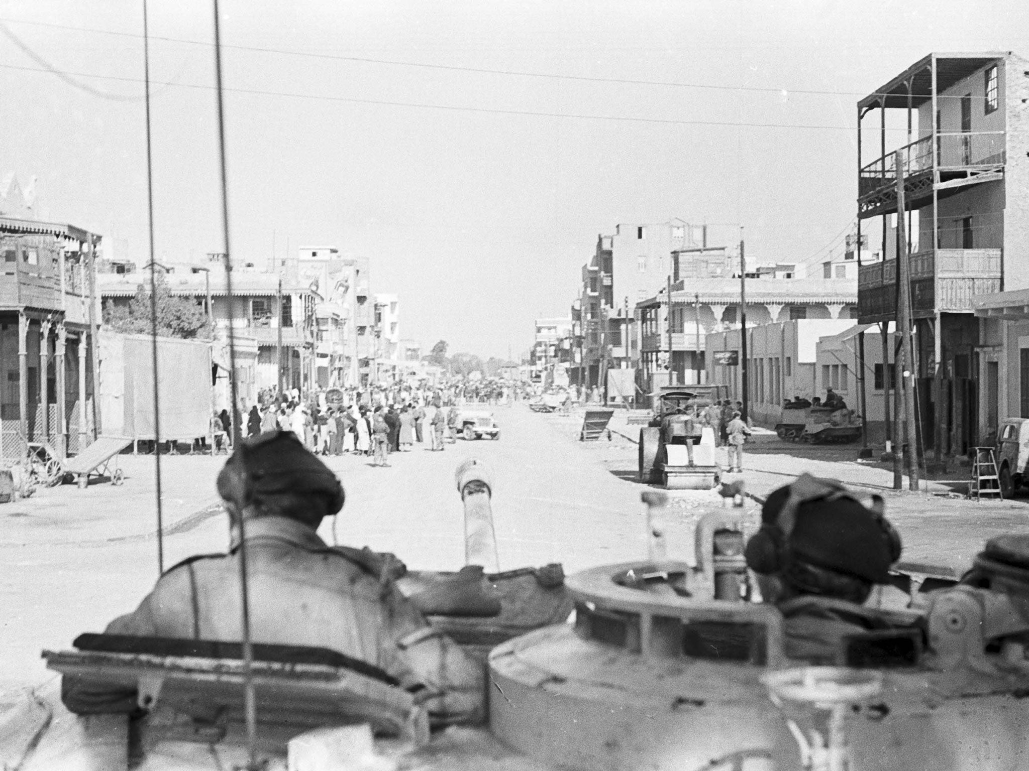 Troubled history: British troops search for guerrillas in Egypt, 1952, after an outbreak of violence