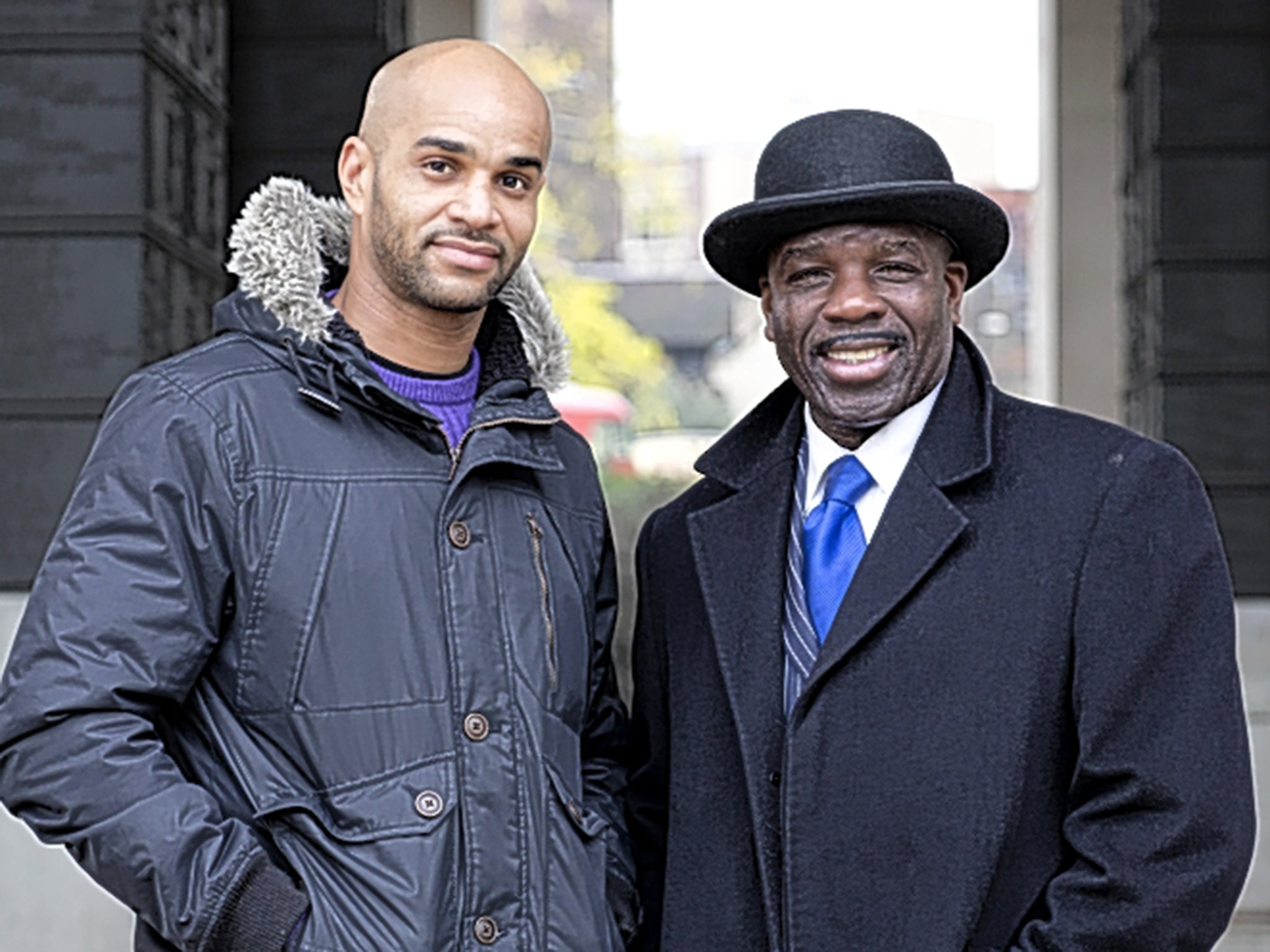 Former footballer Leon McKenzie in London with his father, former boxer Clinton