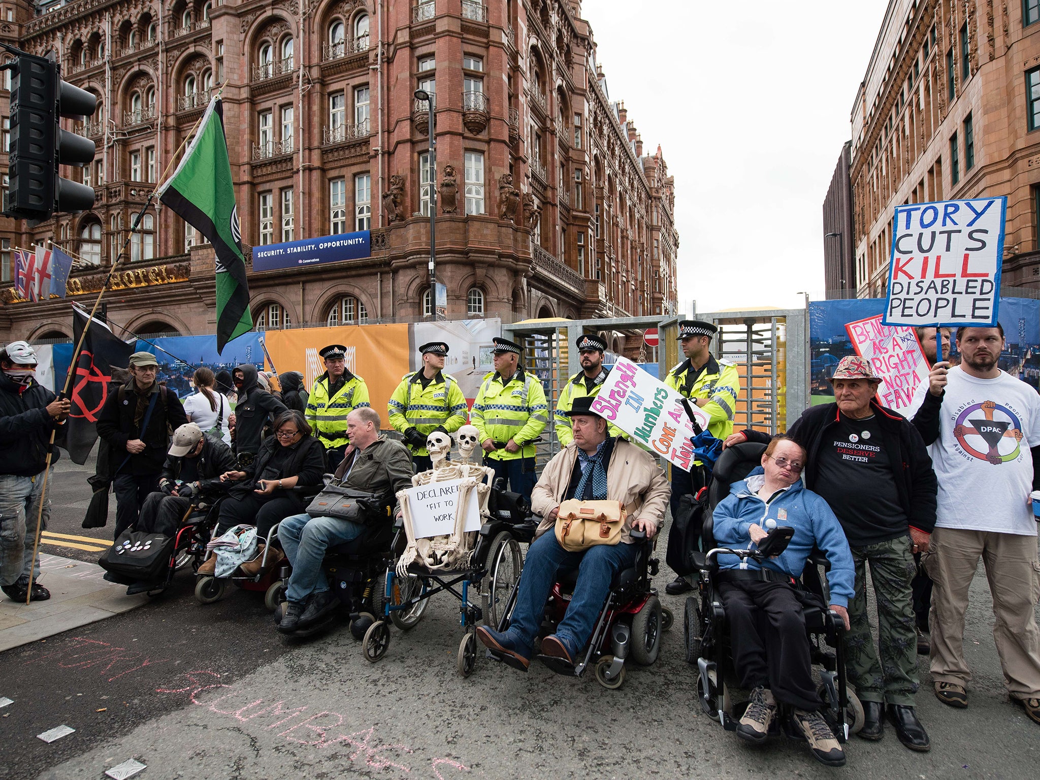 A wheelchair user