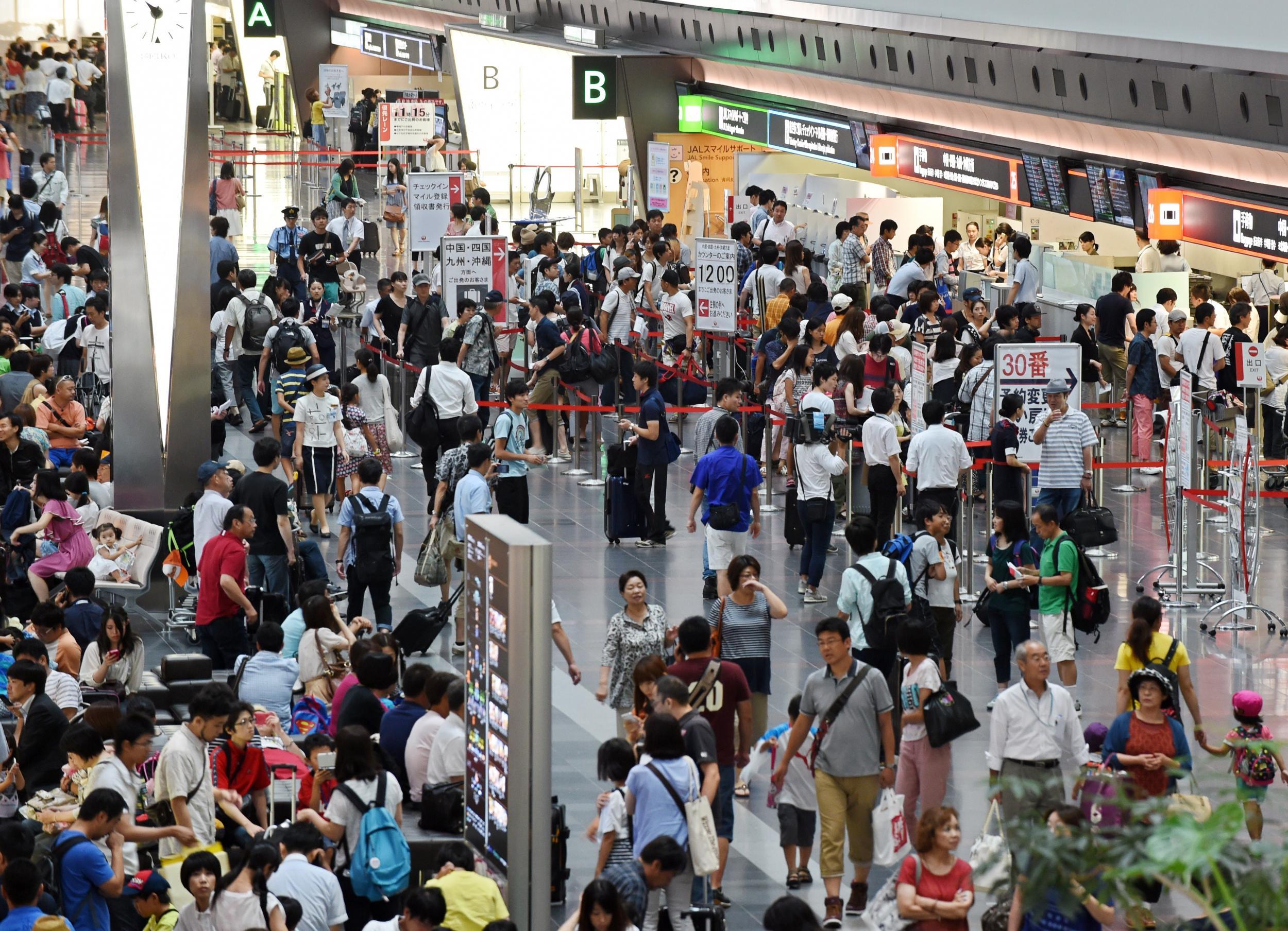 By some way the best performing large airport is Tokyo Haneda (pictured)