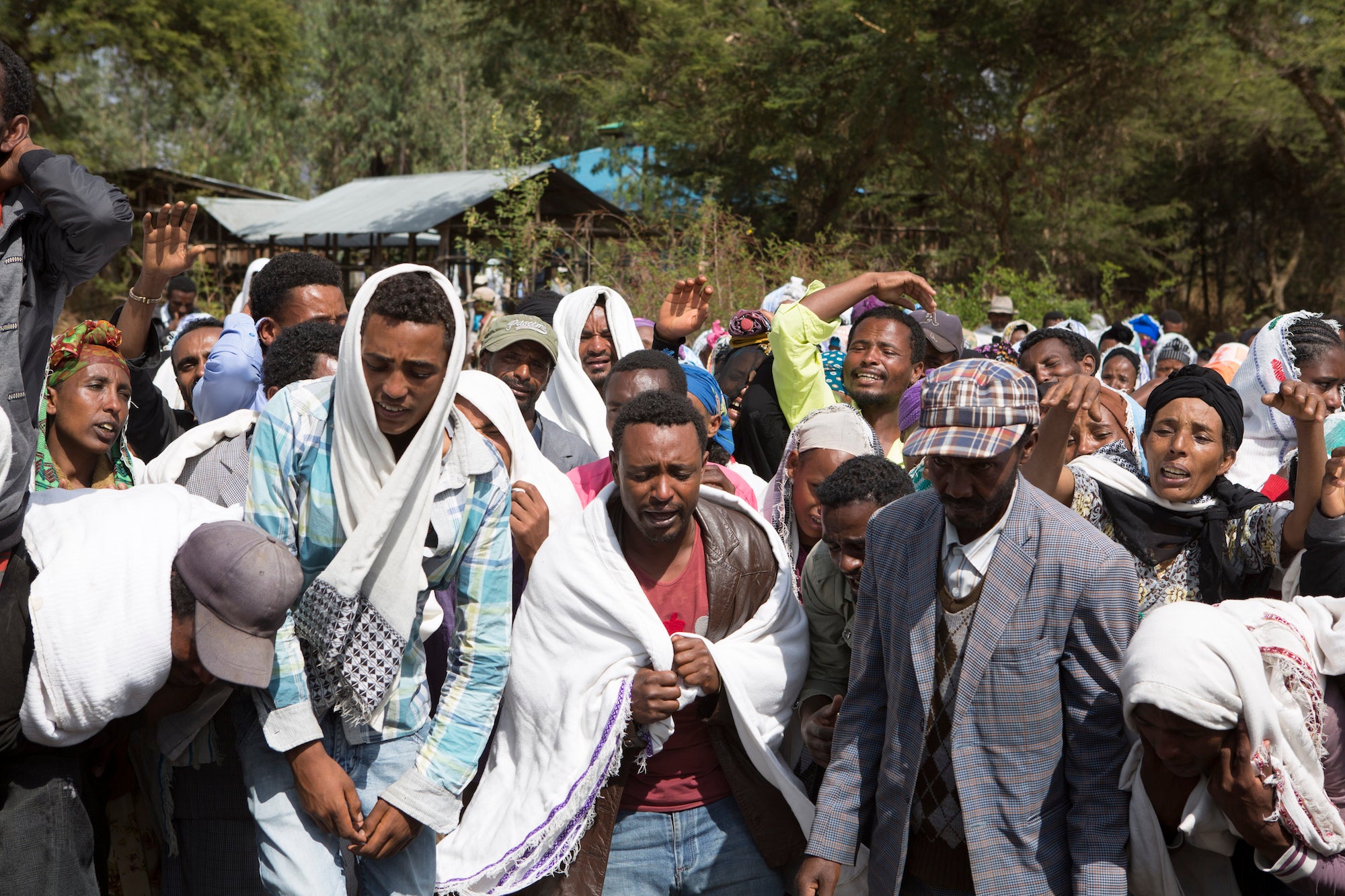 People mourn Dinka Chala's death in Yubdo Village.