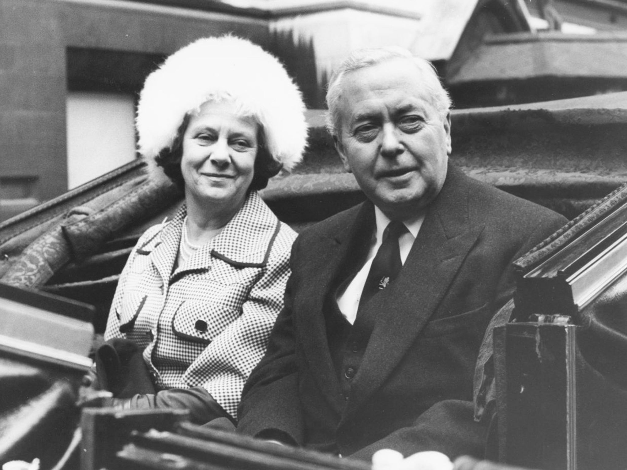 Mary and Harold on their way to Guildhall to receive the Freedom of the City of London in 1971 (Getty)