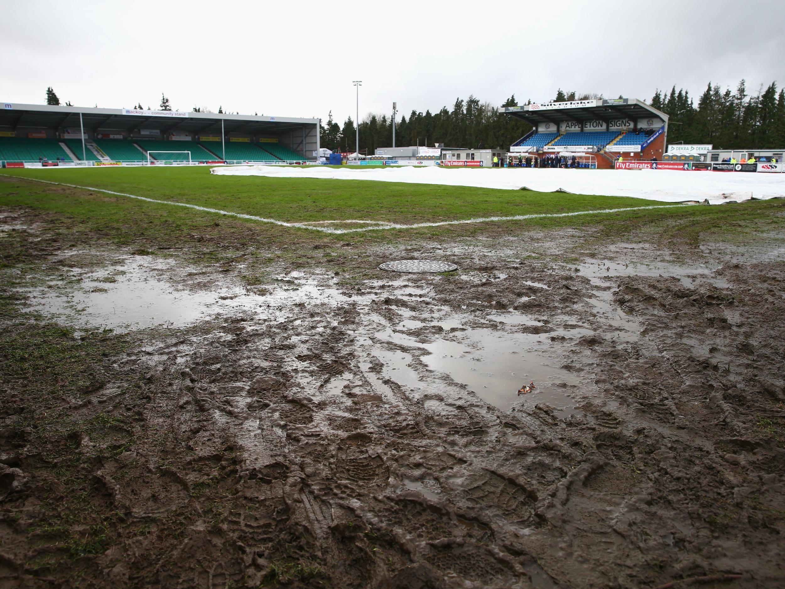 The conditions at Eastleigh called their FA Cup third round match with Bolton under question