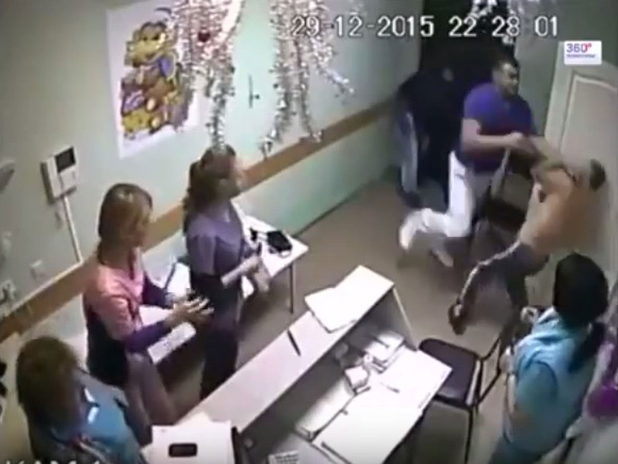 The moment a Russian doctor killed his patient with one punch in a Belgorod hospital