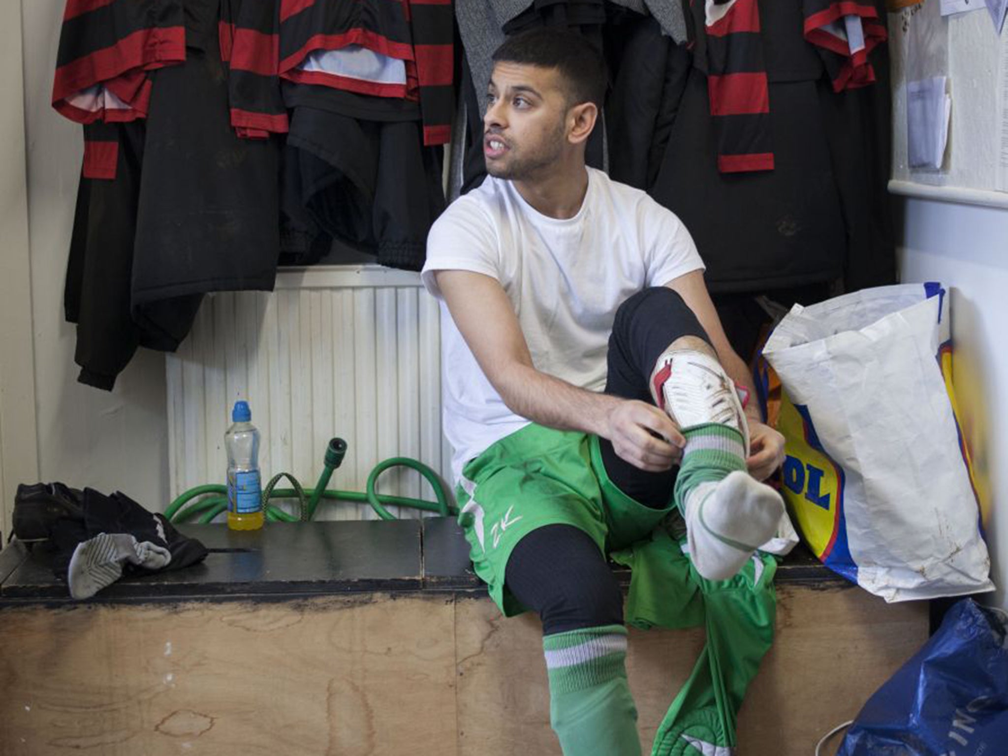 Goalkeeper Irshad Badat pre-match