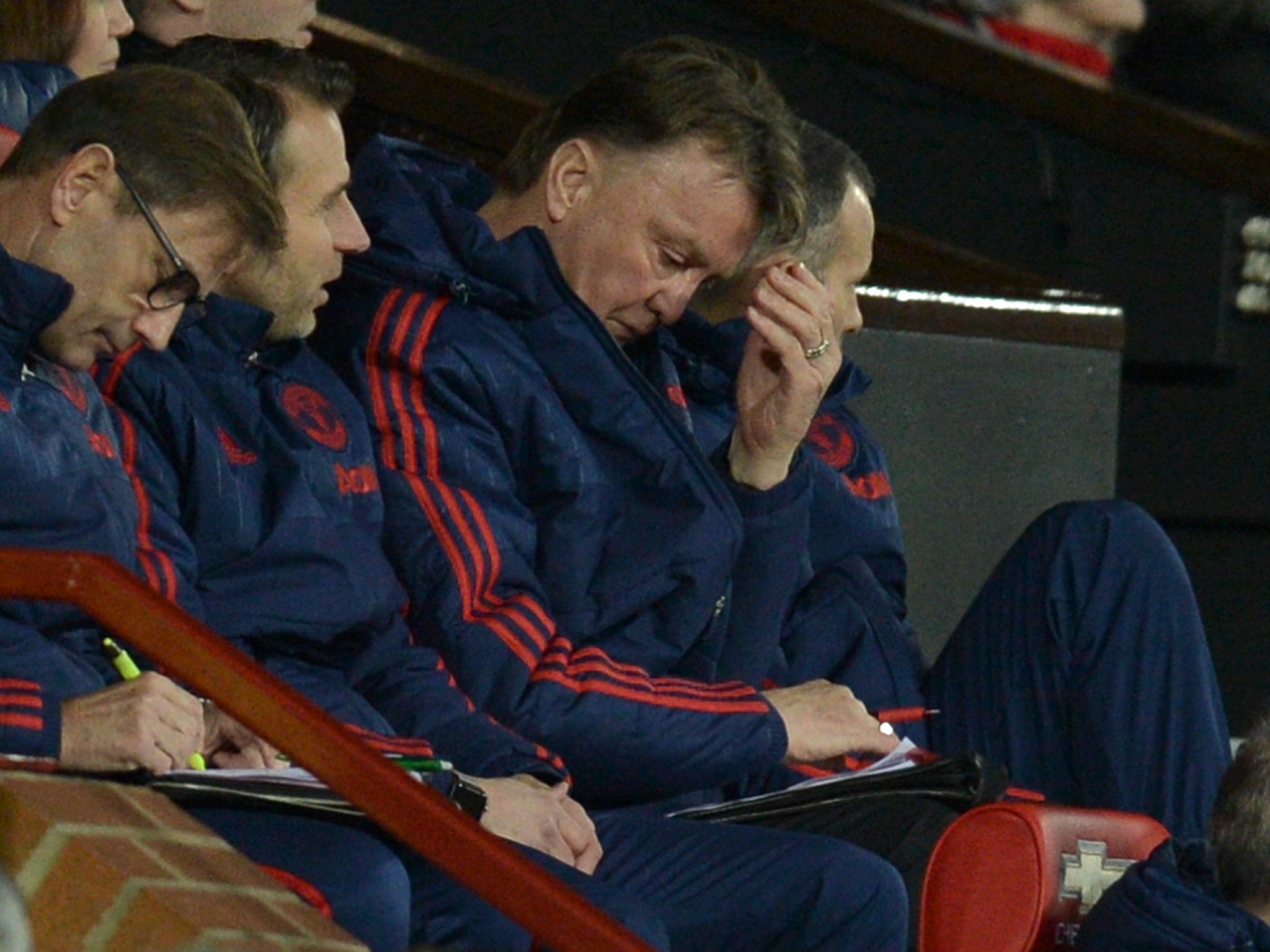 Louis van Gaal again heard boos and jeers from the home fans