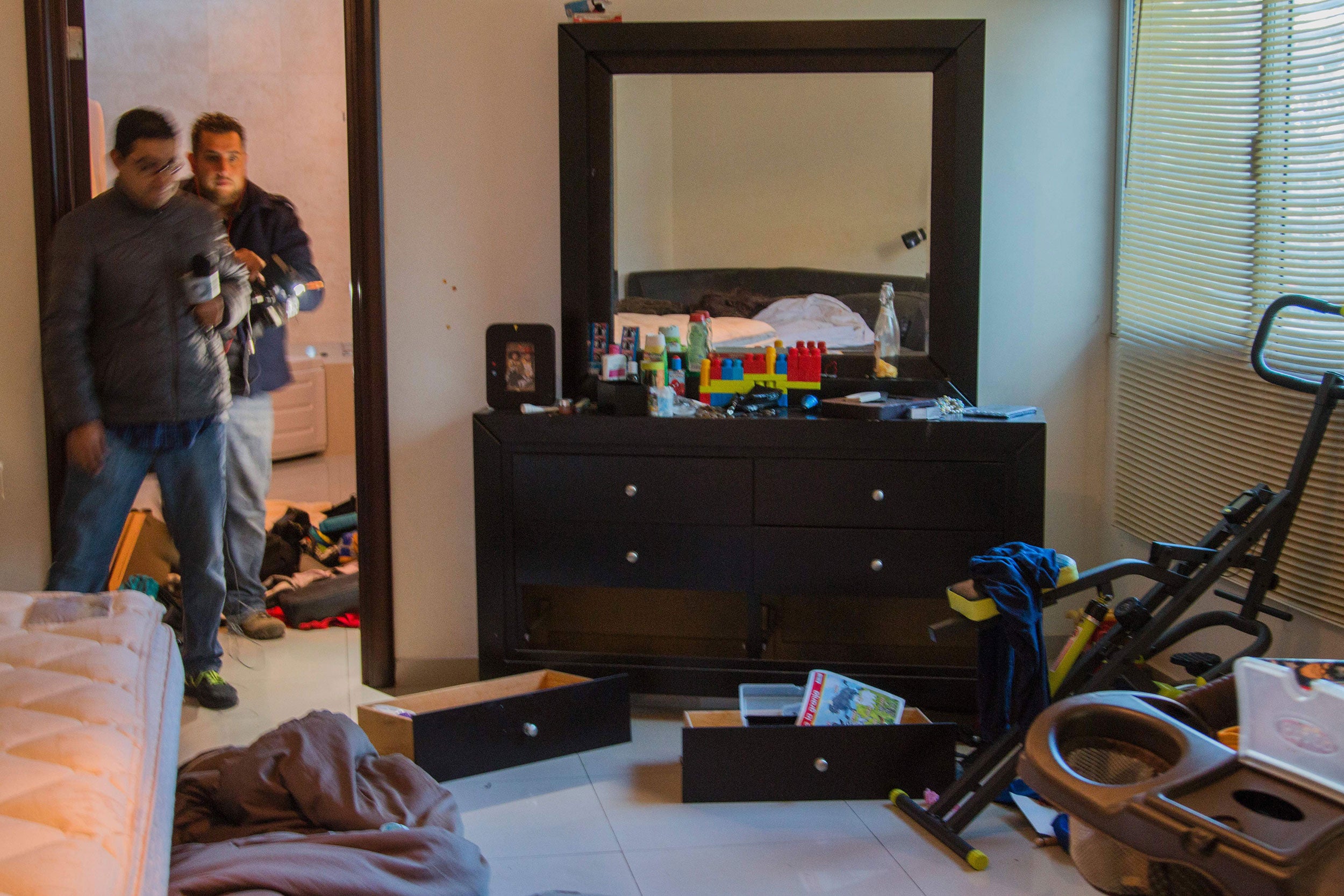 When Mexican marines stormed the house in 2014, they found no Guzmán; just this exercise bike and some brightly coloured children's blocks